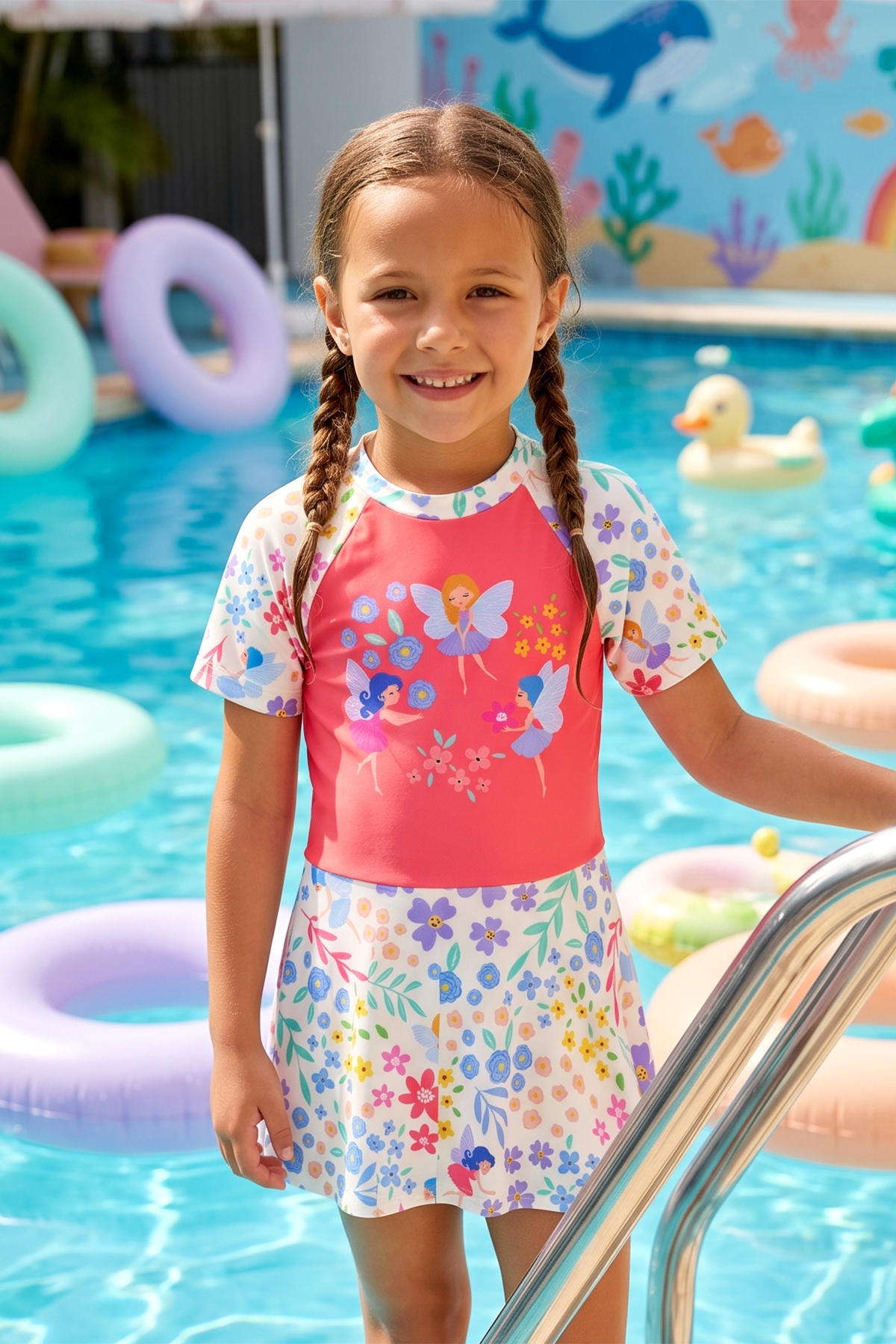 Naomi Short Sleeve Dress Swimsuit 5227