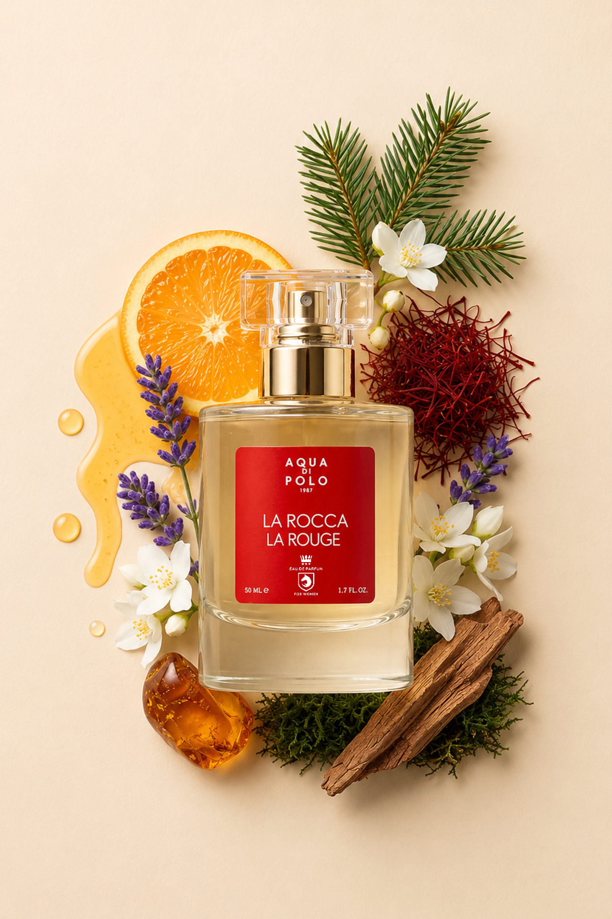 La Rocca La Rouge EDP Kadın Parfüm 50ml | Oryantal | Portakal, Lavanta, Yasemin, Amber, Yosun — APCN000706 — تصویر 2 از 6