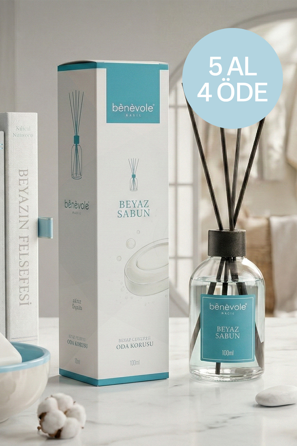White Soap Bamboo Stick Room Fragrance 100 ml | White Soap, Freshness and Cleanliness