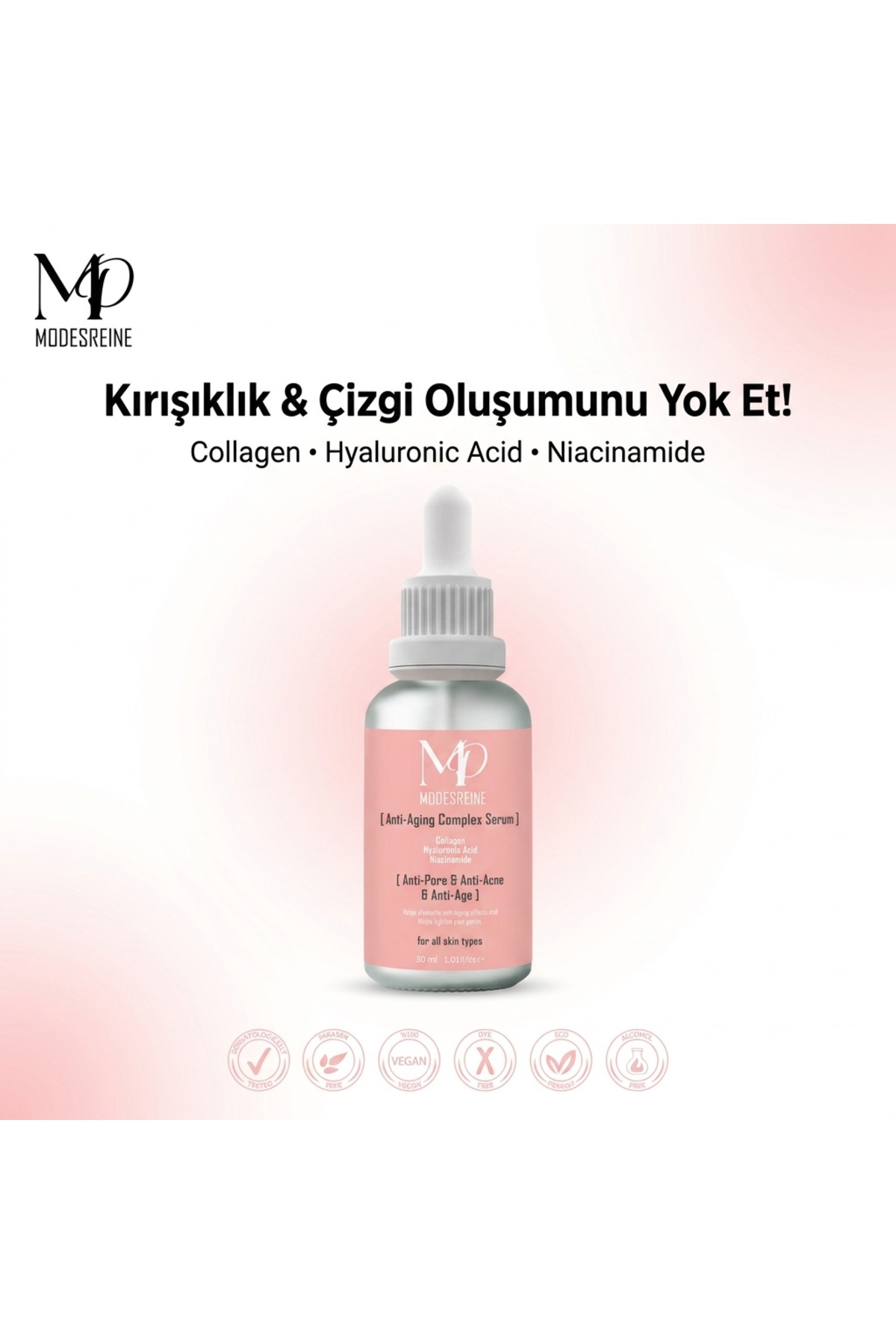 modes reine Yaşlanma & Kırışıklık Karşıtı Leke Giderici Gözenek Sıklaştırıcı Nemlendirici Aydınlatıcı Serum — SR01