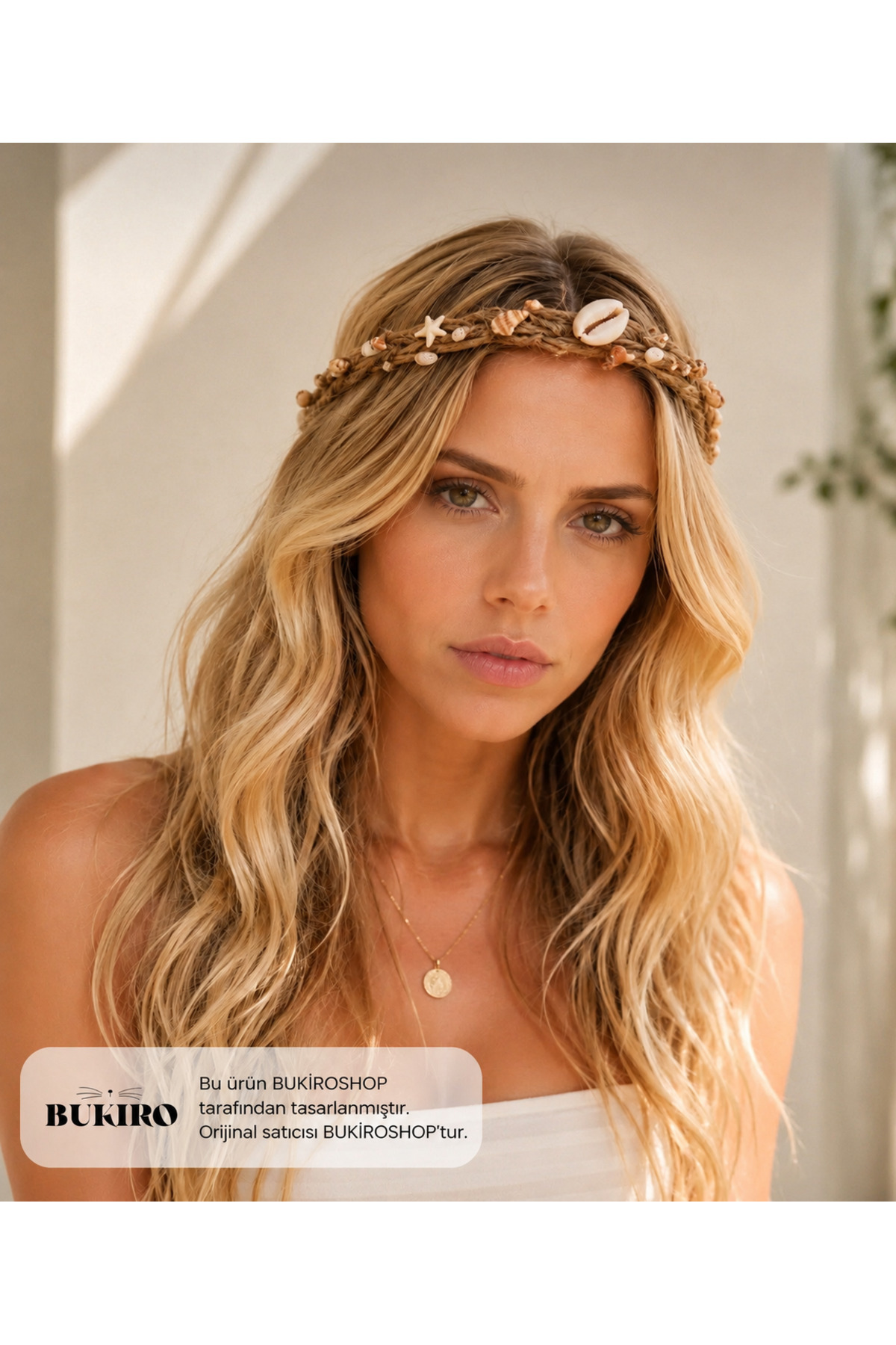 Handmade Seashell Bohemian Hair Crown – Festival, Beach & Summer Wedding Accessory ☀️🐚✨