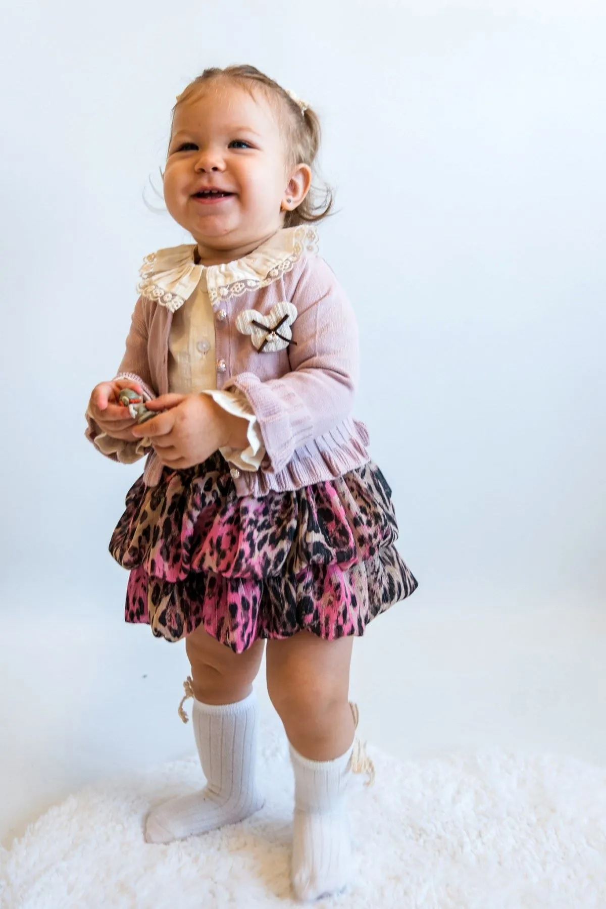 HAUSEkids 6-18 Months Rose Sauvage Baby Girl 3-Piece Set-Dried Rose