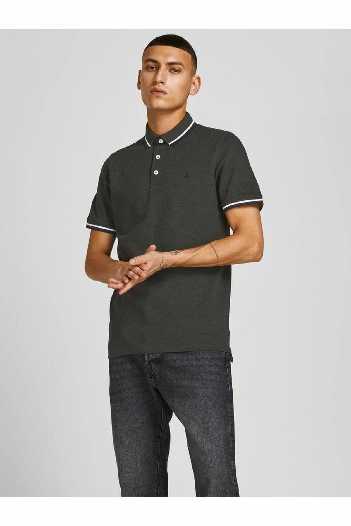 تی شرت مردانه جک جونز مدل Paulos Polo یقه گرد کد ۱۲۱۳۶۶۶۸ جک اند جونز پولوشرت Jack & Jones