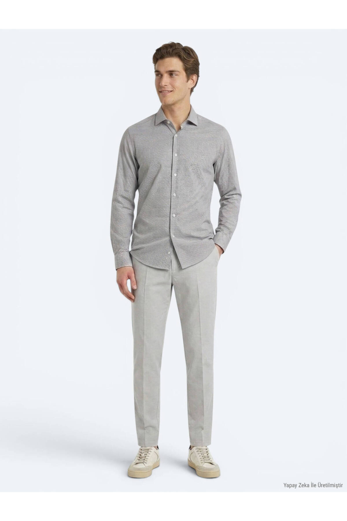 Mavi Regular Fit Uzun Dokuma Klasik %100 Pamuk Gömlek — آبی 53620 — تصویر 2 از 7
