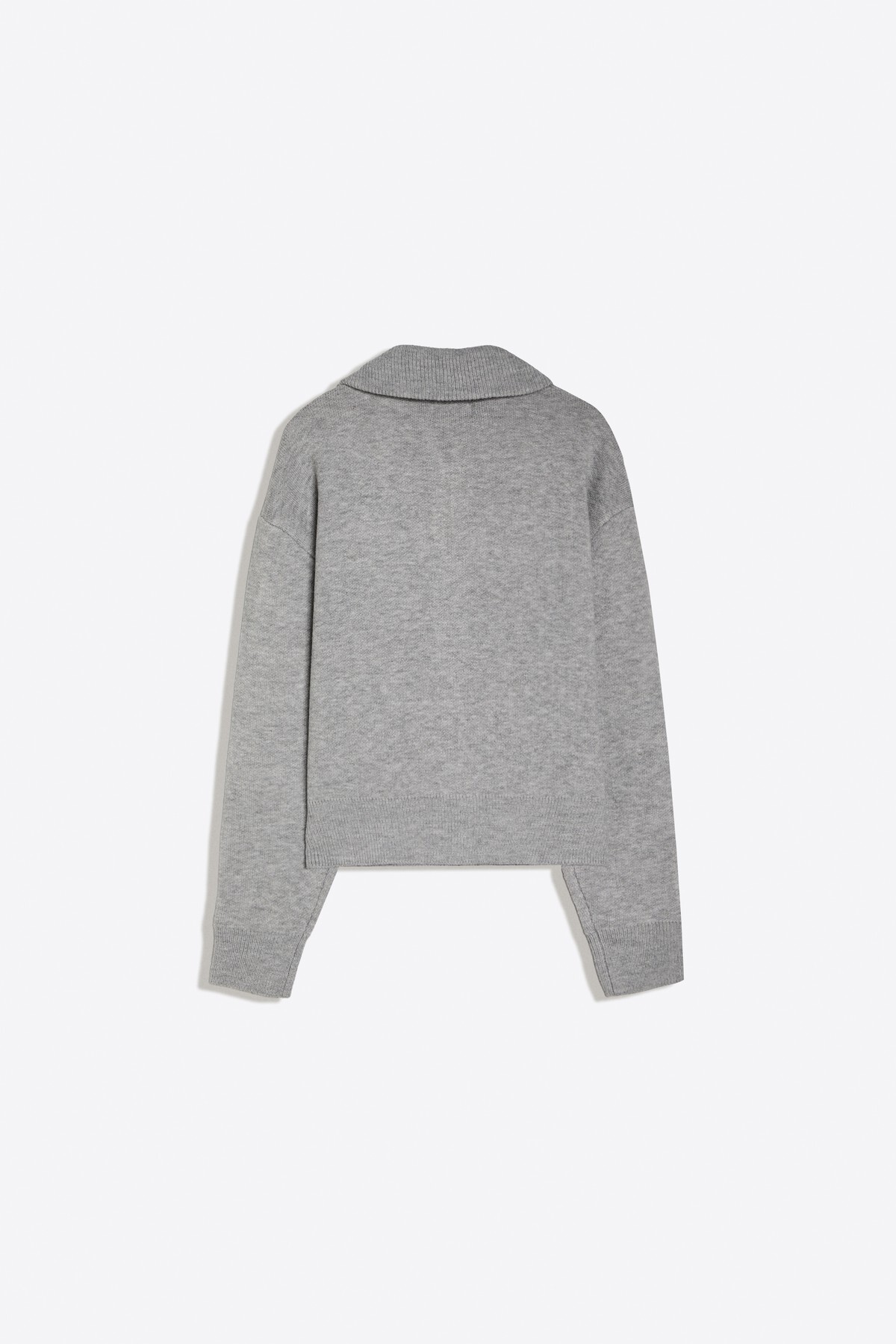 Bershka Fermuarlı boxy fit triko ceket görsel 7
