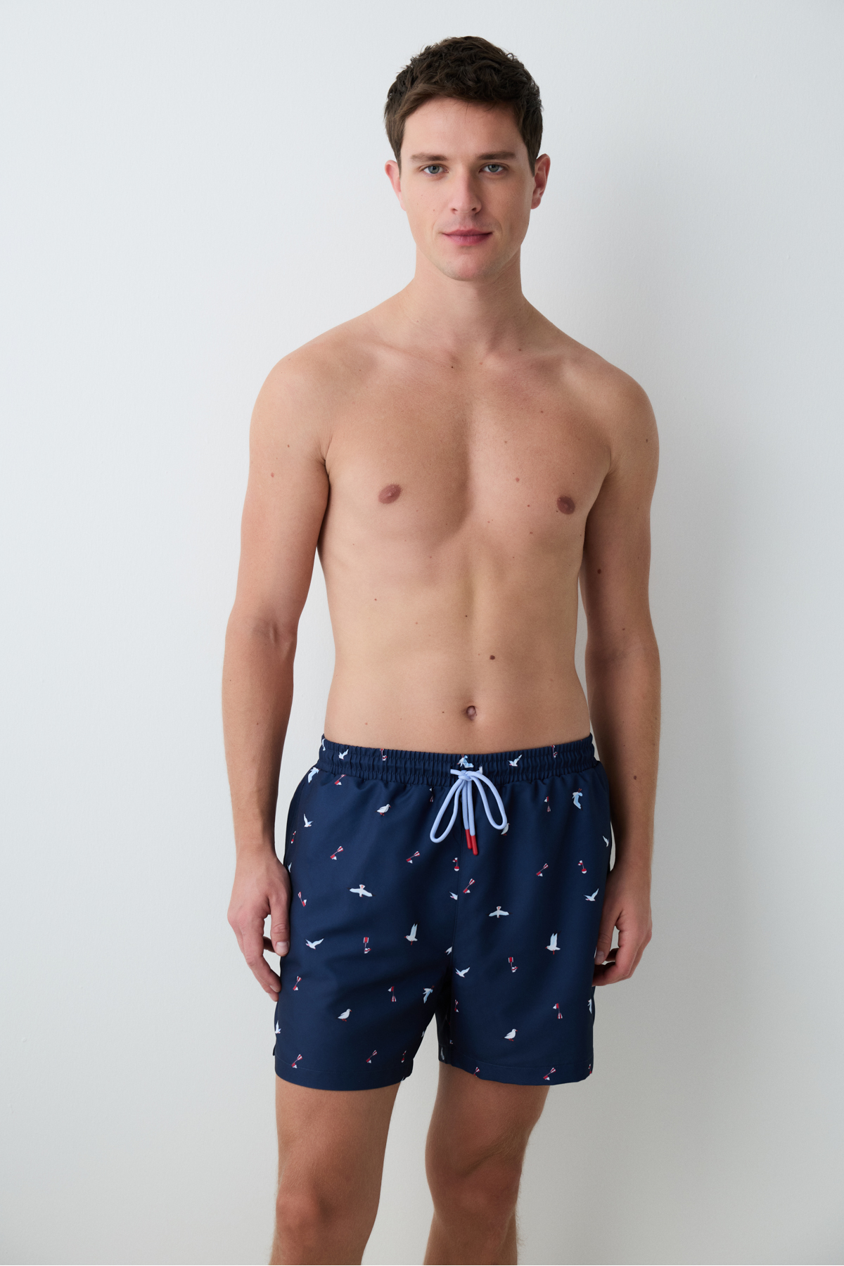 Seagull Herren-Badeshorts mit mittlerer Taille