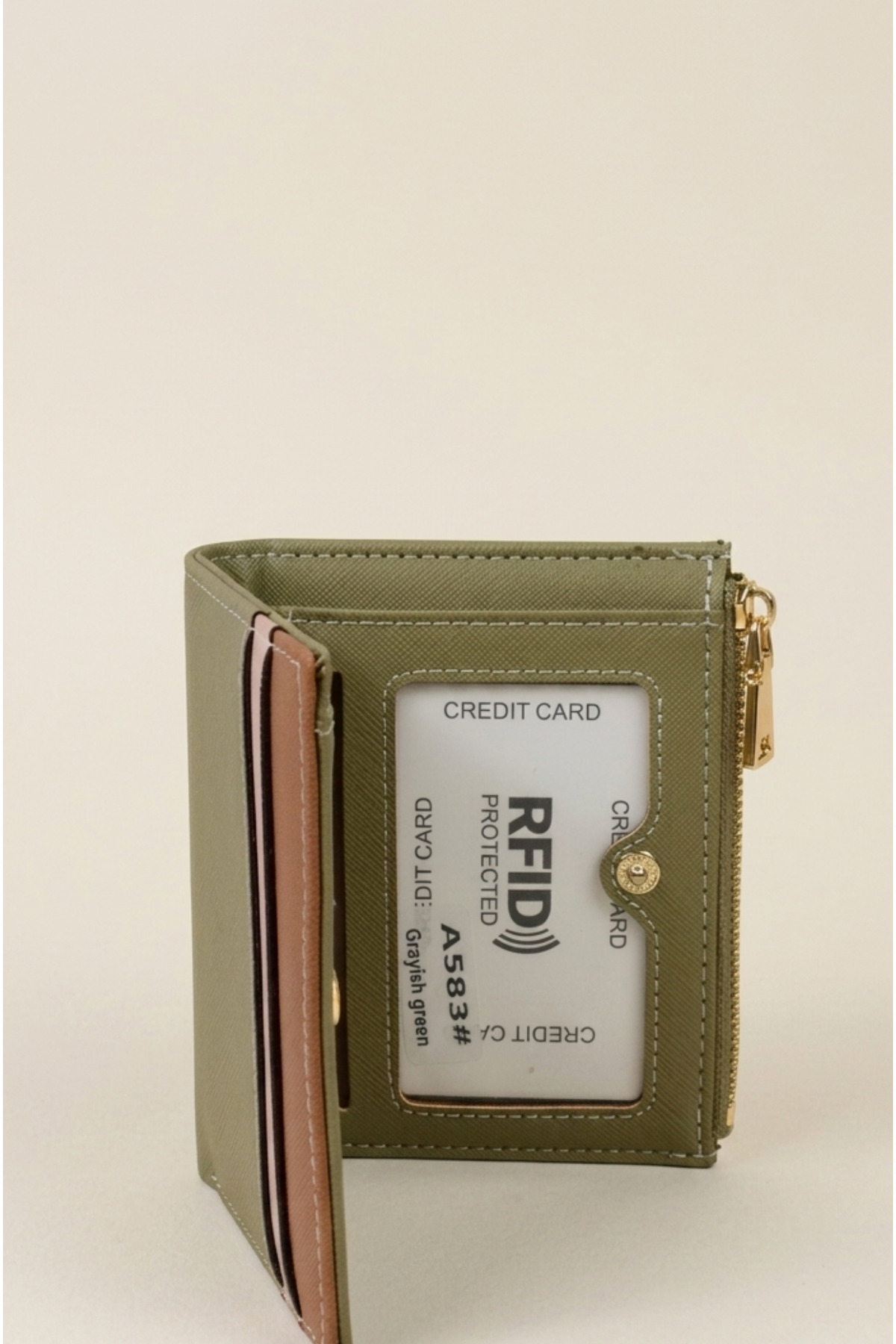 Mazel Design 583 Çok Bölmeli, Fermuarlı, RFID Korumalı Kadın Cüzdan Kartlık görsel 3