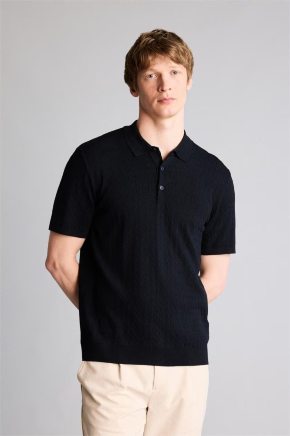 Defacto Standard Fit Knitwear Polo T-Shirt G3146Ax26Sp