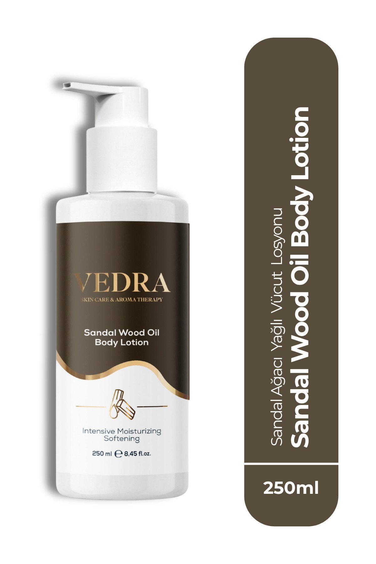VEDRA AROMATHERAPY & SKINCARE Sandal Ağacı Yağlı Vücut Losyonu — Besleyici Vücut Kremi 250 ML — 8685070999199