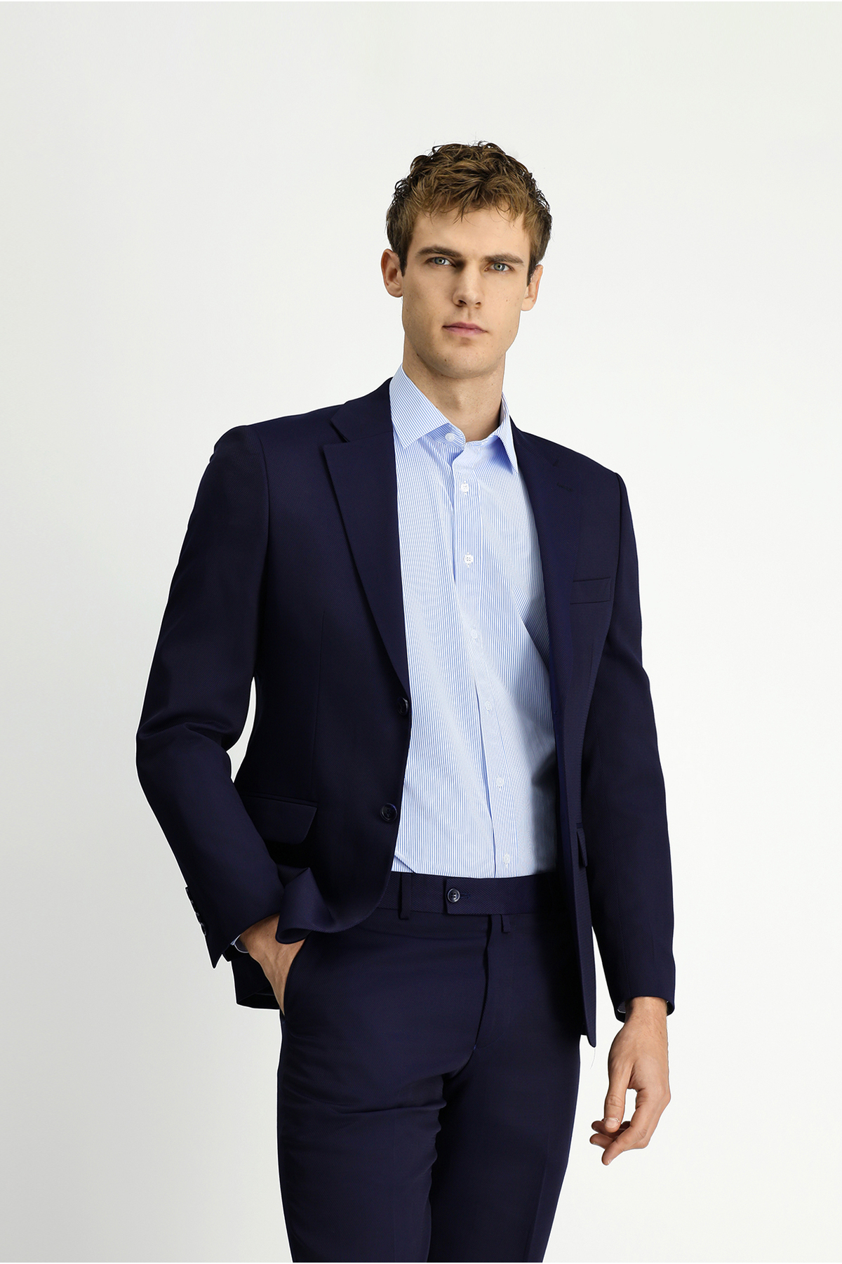 کت و شلوار برش باریک 7 Drop Slim Fit — سرمه‌ای KSSZ1E70AR004 — تصویر 5 از 7