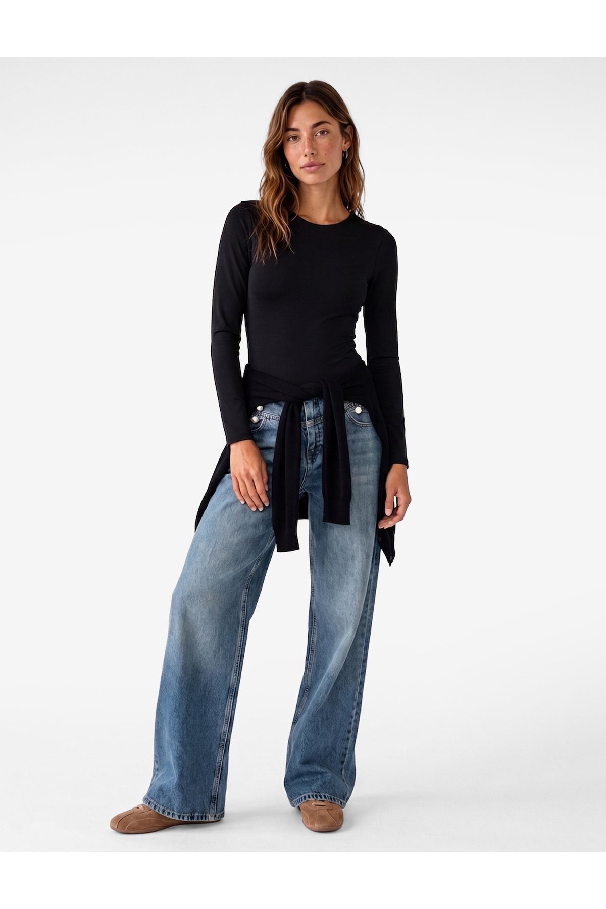 Koton Crew Neck Long Sleeve Bodysuit