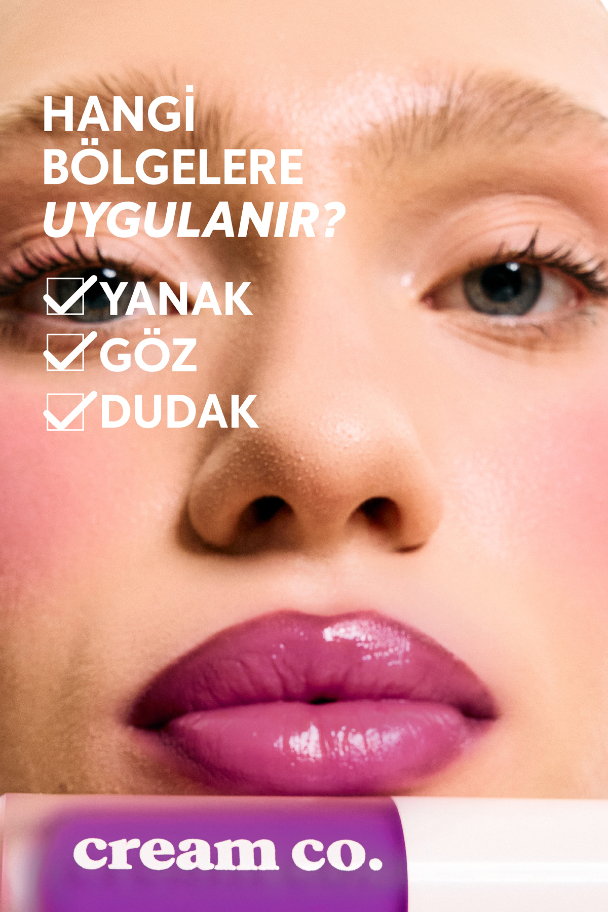 Allık Ruj Göz Farı Glow Tint Dream Grape Nemlendirici Makyaj | Mor Hyaluronik Asit Peptit — بژ CC501 — تصویر 5 از 9