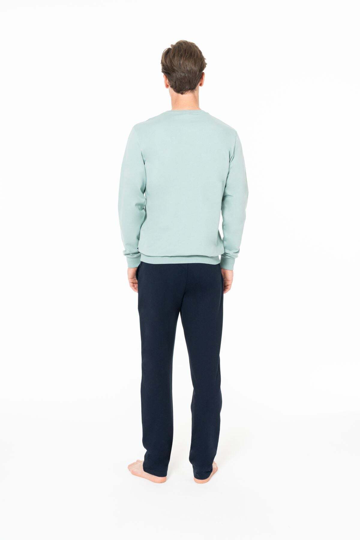 ست پیژامه و لباس خواب مردانه یقه گرد | یو اس پولو U.S. Polo Assn. 1218918 TR - تصویر 5