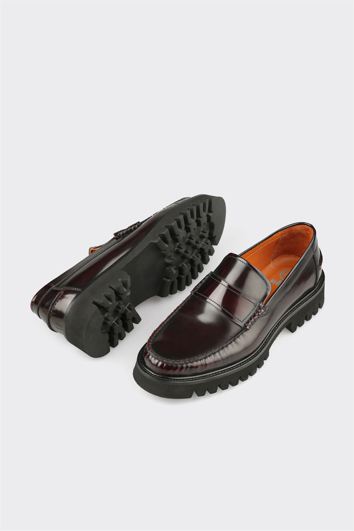 Elle Shoes Bordo Deri Erkek Günlük Ayakkabı görsel 3