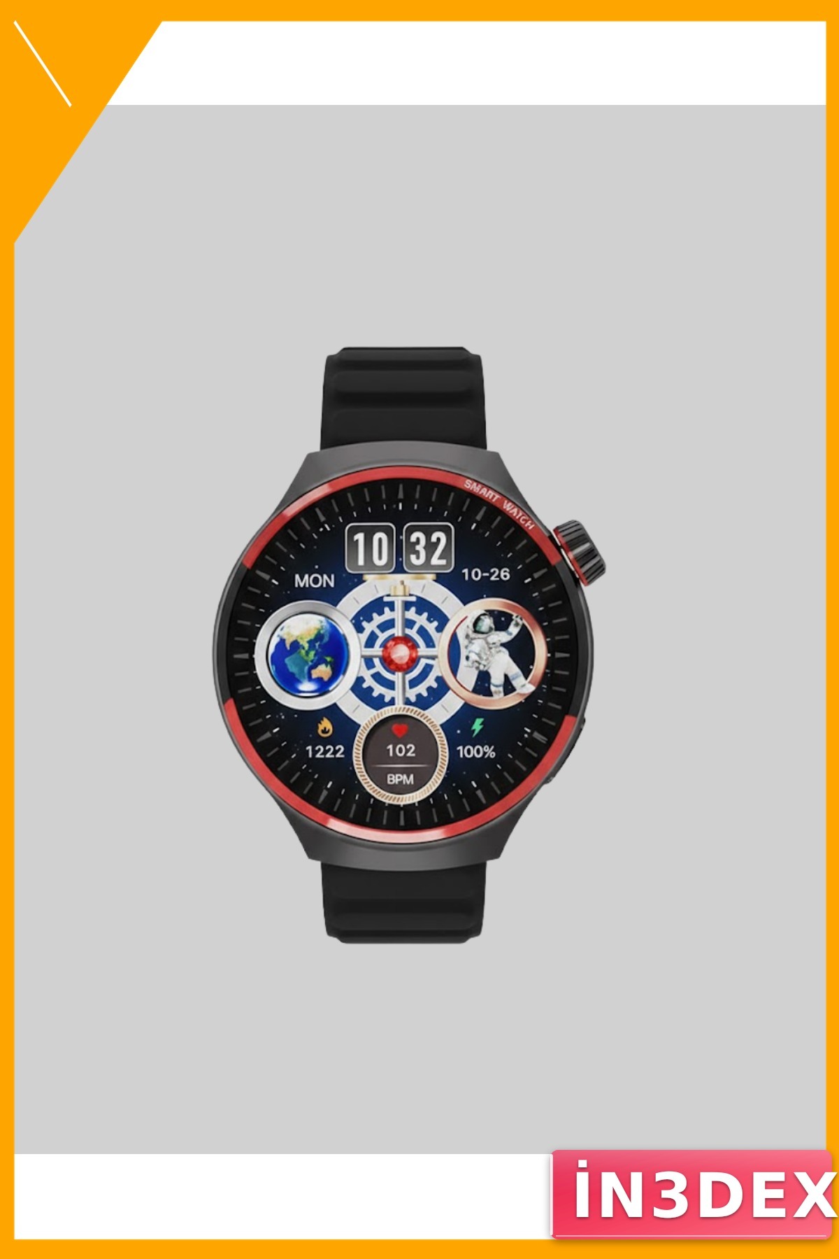 Akıllı Saat AMOLED Ekran Kablosuz Şarj Spor Sağlık Takibi