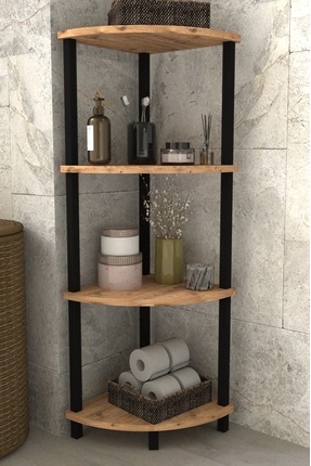 Remaks DecoLine Banyo Rafı 4 Katlı Moblen Modern Organizer Depolama Ünitesi-A...