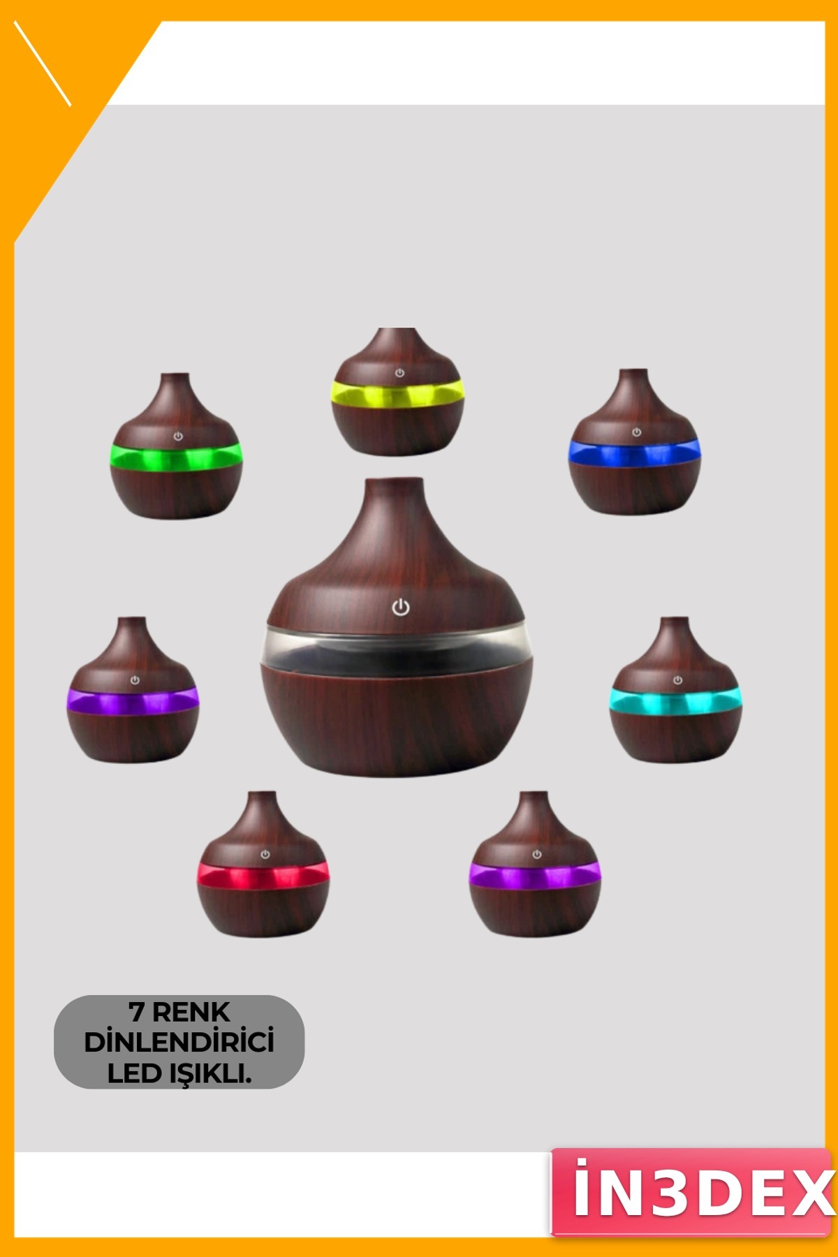 LED Işıklı Ultrasonik Aromaterapi Difüzörü 300 ml