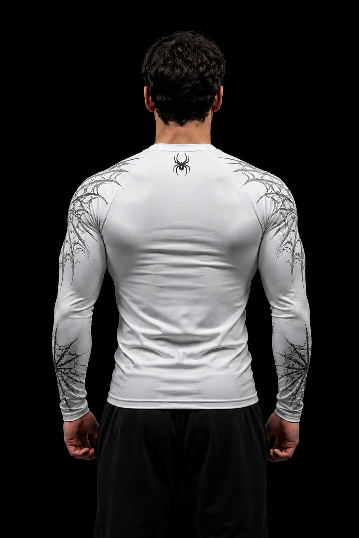 Stylovi Series | White Premium Compression Gym Body - Ultra Esnek, Slim Fit T-Shirt görsel 2