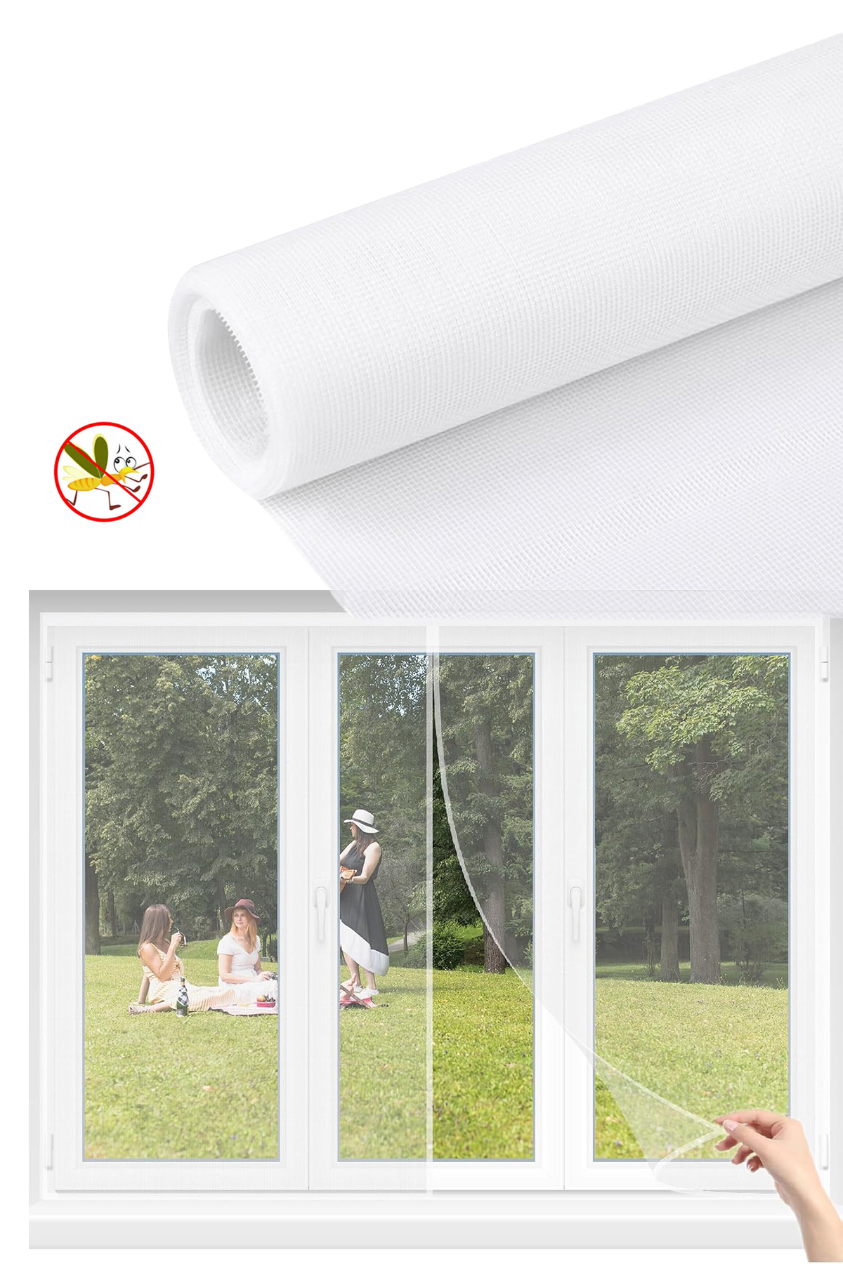 Oversized Fly Screen Removable Fly Screen White Window Balcony Fly Screen