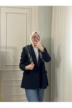 Feliz Fular Detaylı Blazer Ceket