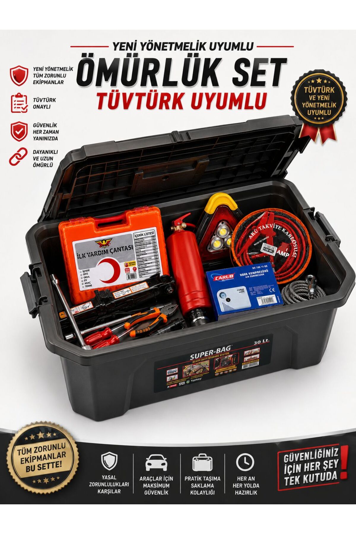 Toptancı Amca TAM KAPSAMLI KUTULU KAPAKLI TRAFİK SETİ TÜM ARAÇLARA