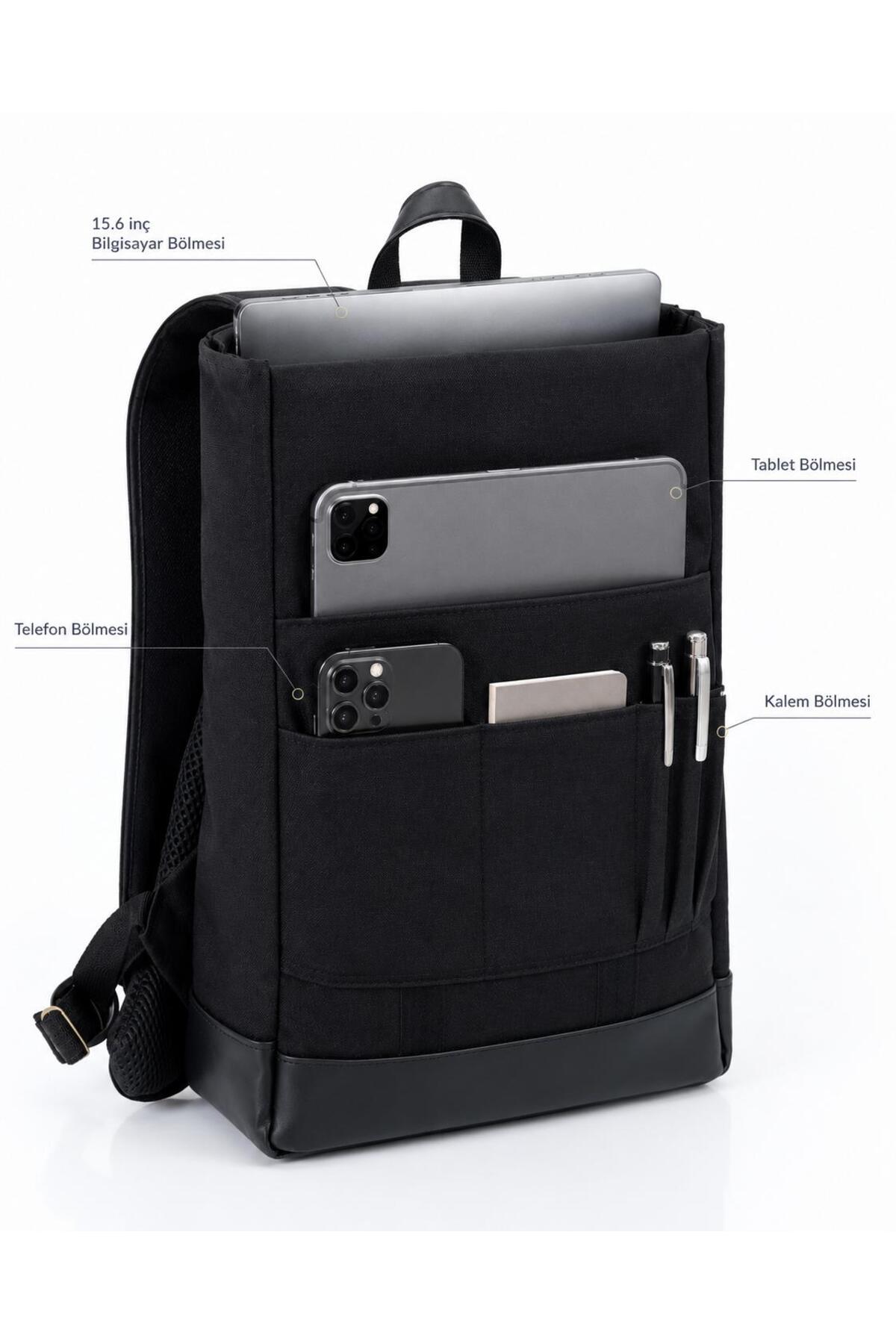 Superbag 3 BÖLMELİ 15.6 -16 İNÇ LAPTOP UYUMLU SU İTİCİ KUMAŞ ÖZELLİKLİ SIRT ÇANTASI