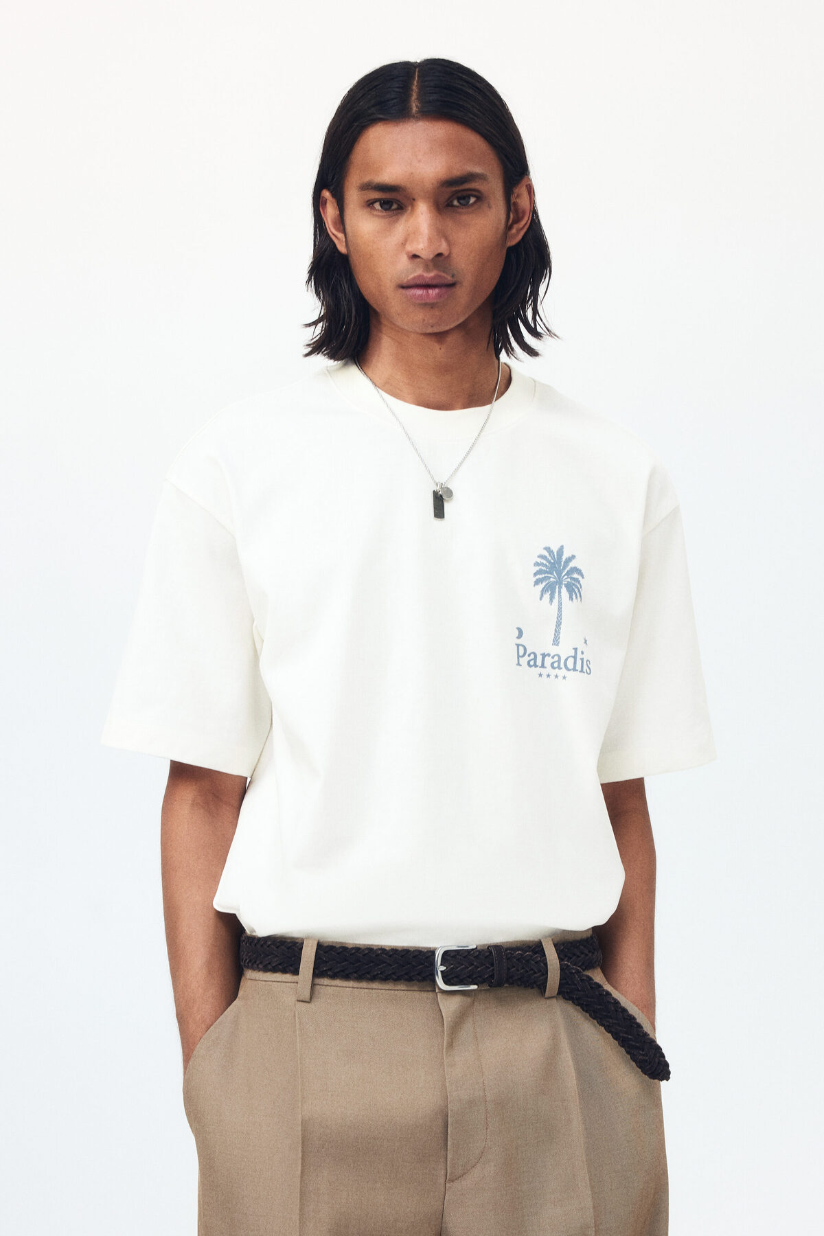 تی‌شرت طرح‌دار نخی با طرح ریلکس فیت اچ اند ام تی شرت H&M