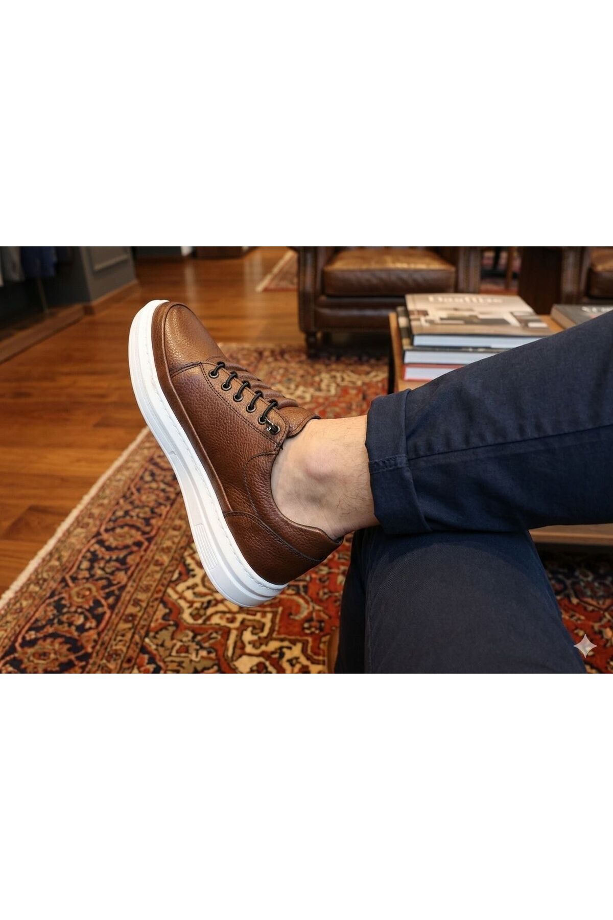GENCTANİR SHOES Jules Mat Deri Akıllı Bağcıklı Klasik Erkek Ayakkabı