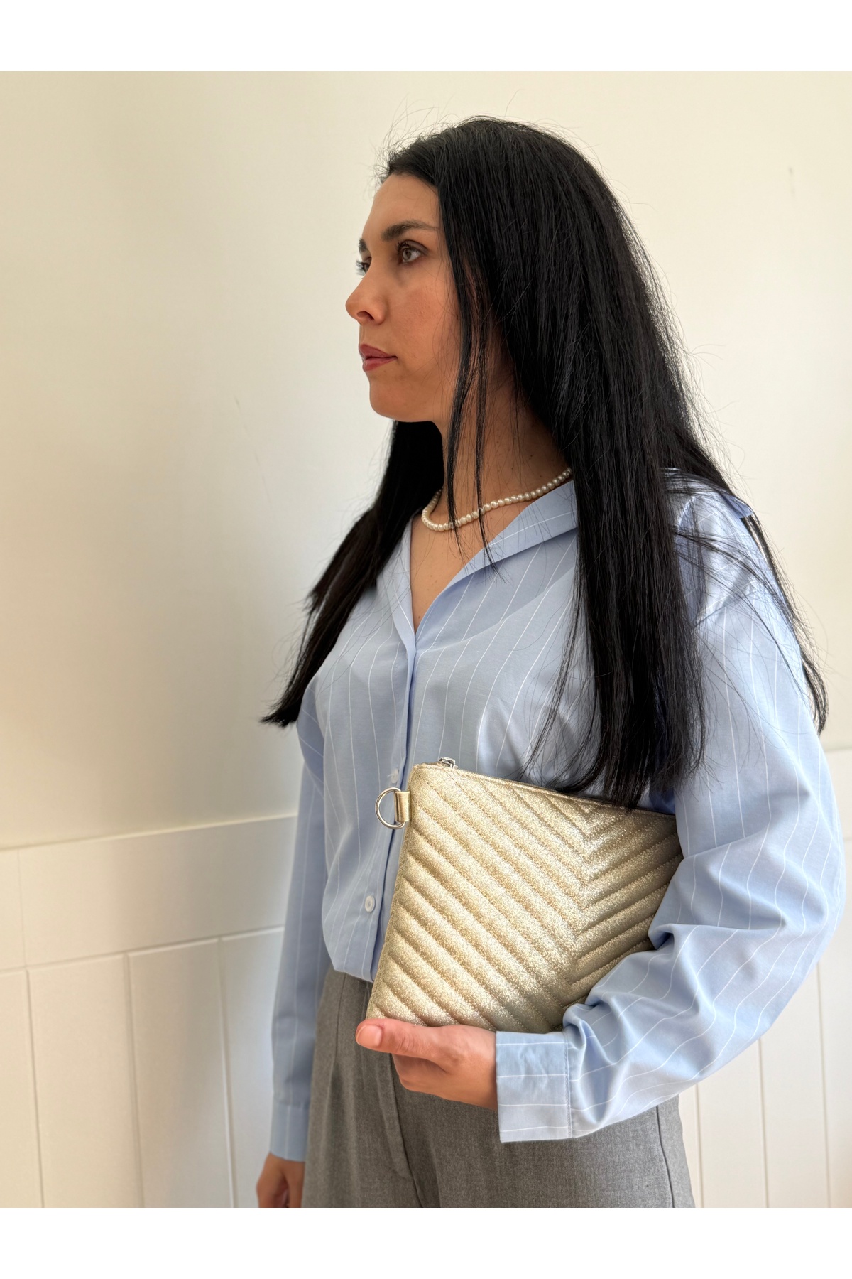 lalettobags Kadın Kabartmalı Portföy & Clutch Çanta görsel 4