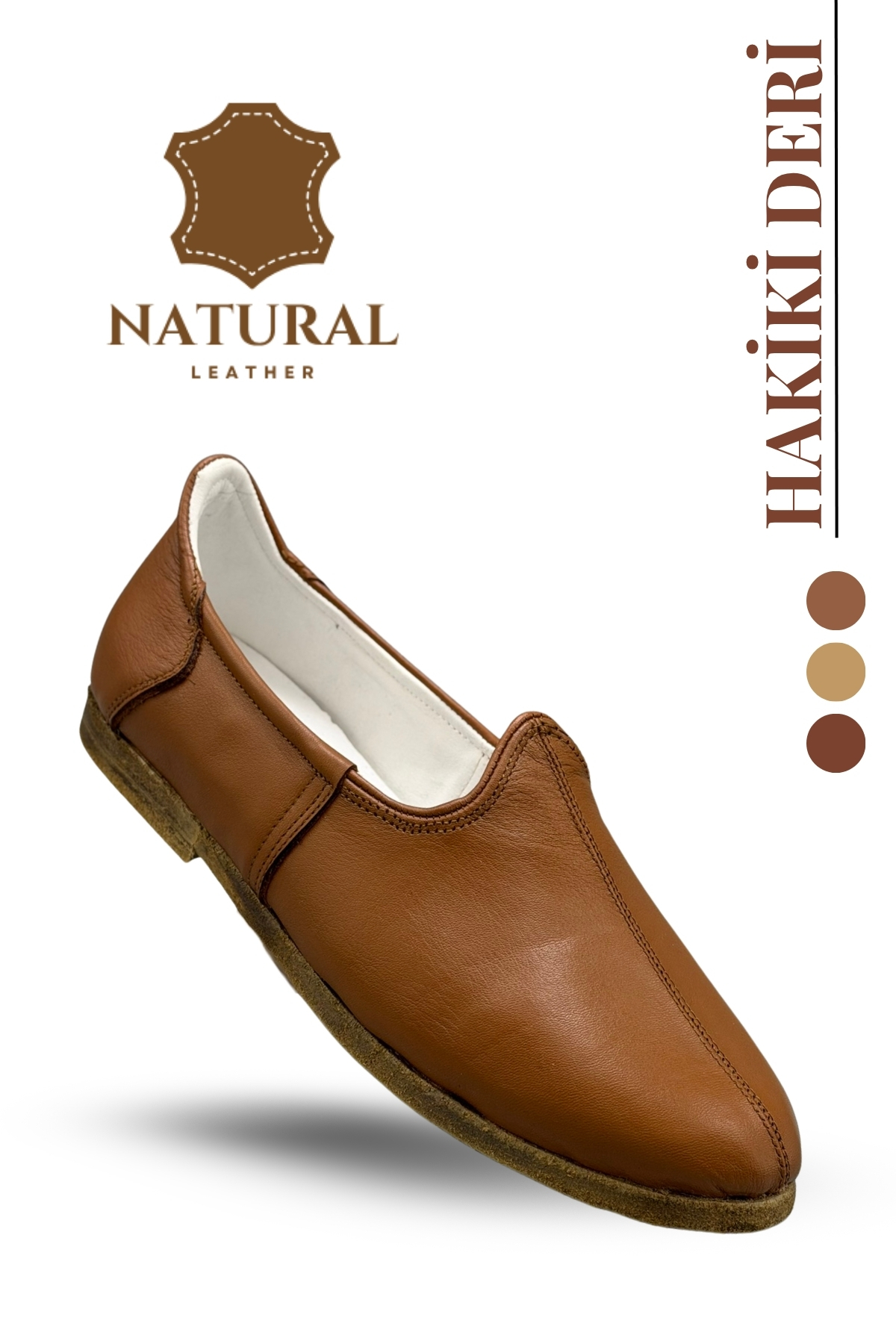 sermoda Genuine Leather Men's Shoes - Soft Sole Genuine Leather Shoes Tan