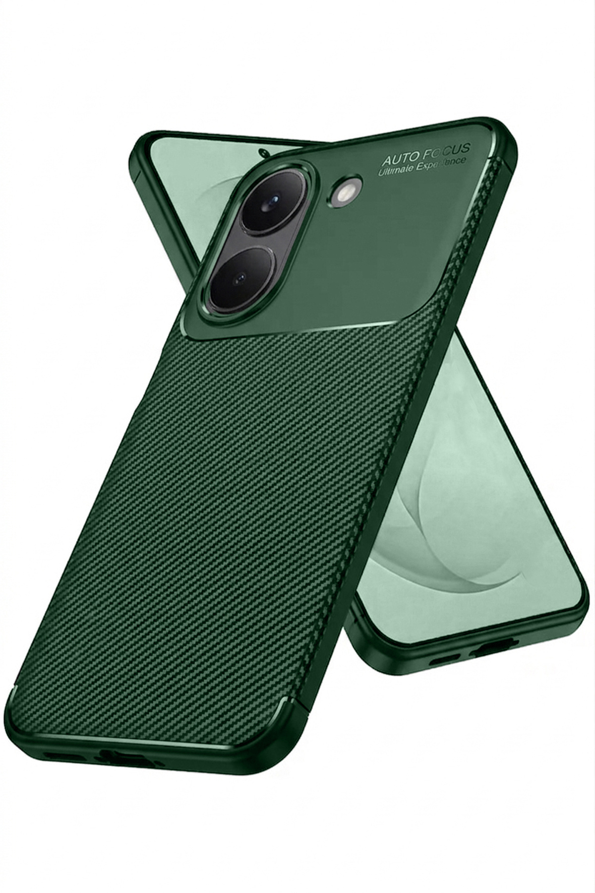 Poco X8 Pro Compatible Camera Shielded (Carbon Design) Protective Luxury Silicone Case