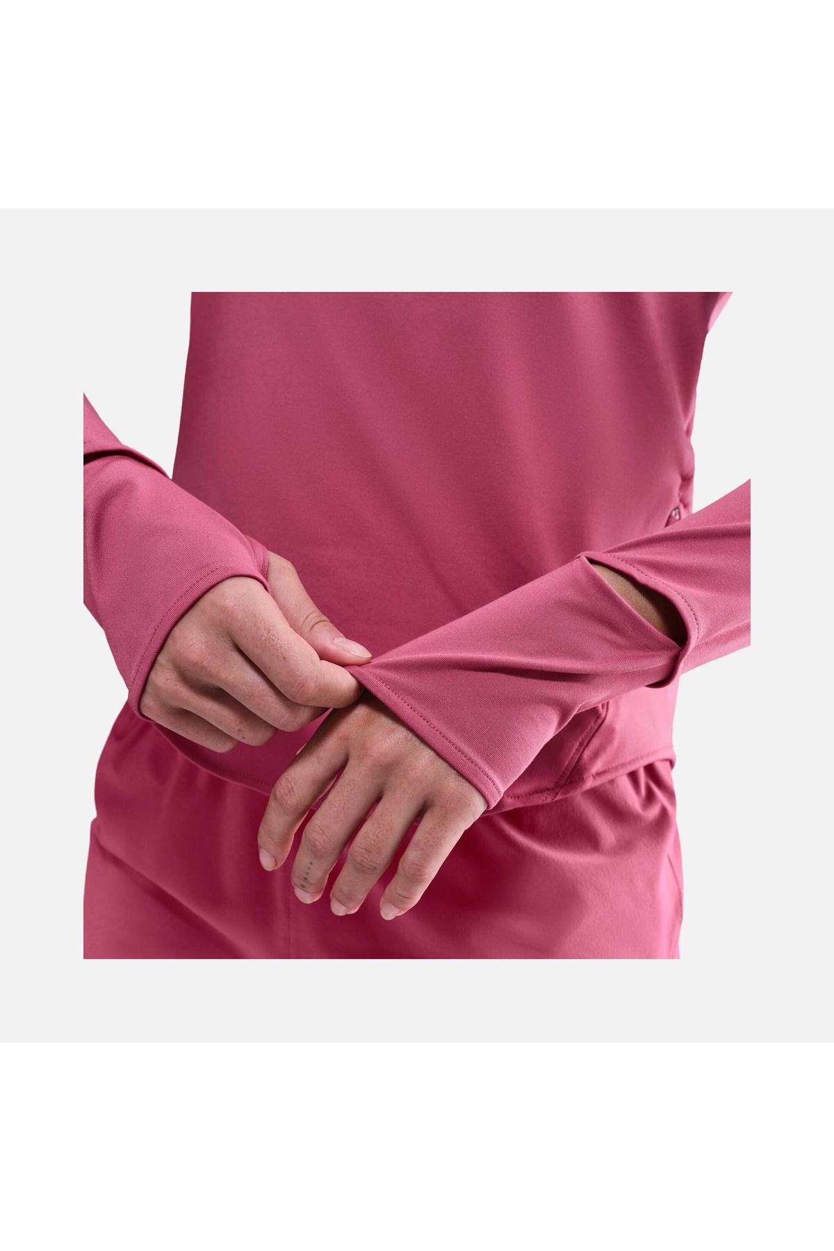 Nike Swift Kadın Pembe Koşu Üstü Dri-FIT UV Fermuarlı Sweatshirt | HQ0499-634 görsel 2