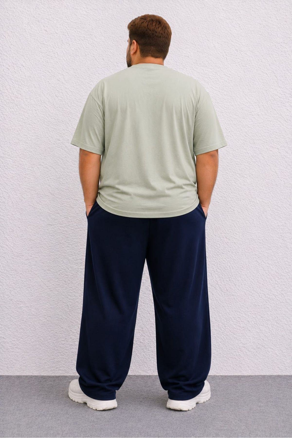 ZAVIXO ERKEK Bol Paça %100 Cotton Pantolon Modern Sokak Modası görsel 3