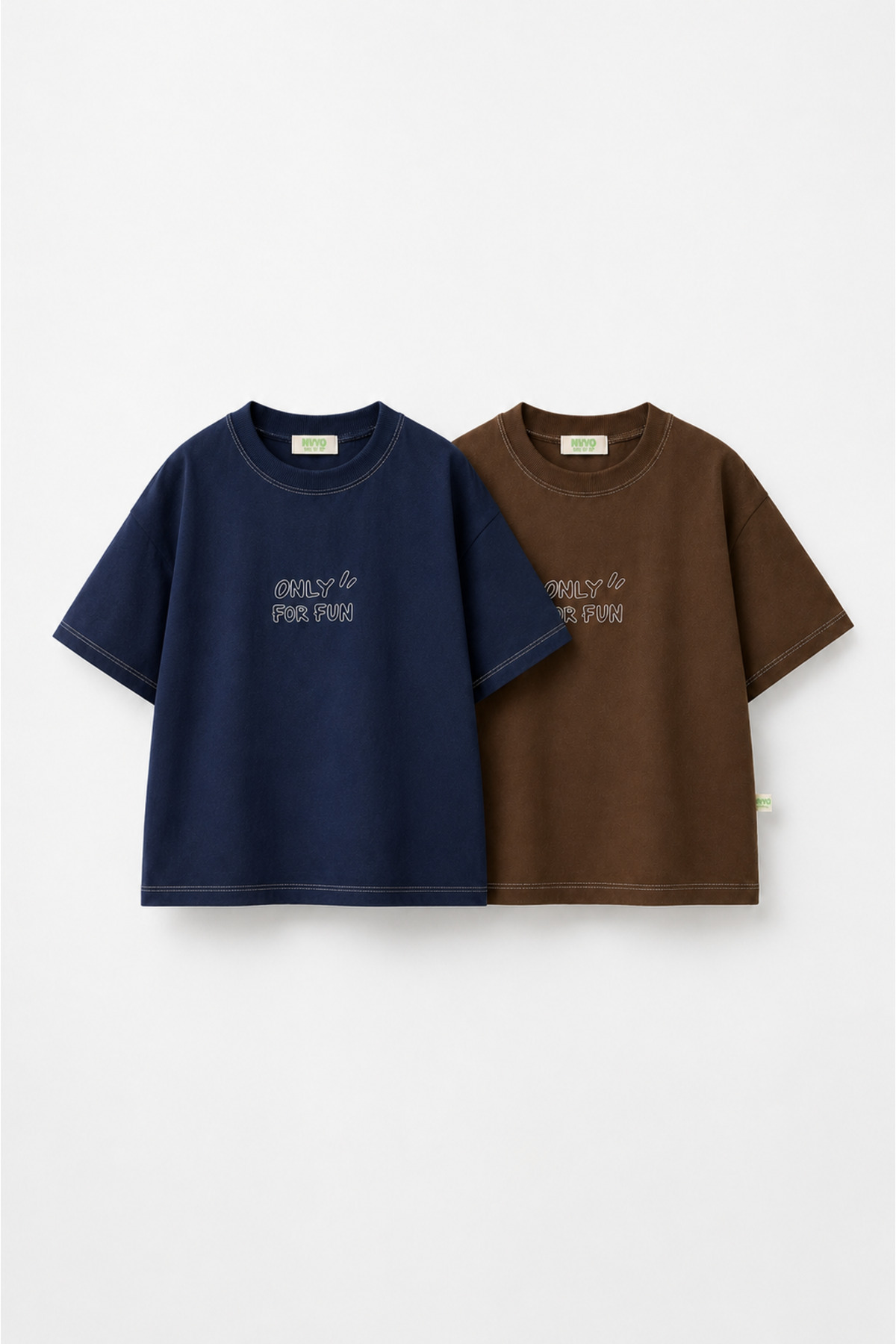 nivo baby Boy's 2-Piece Basic Oversize T-Shirt Set