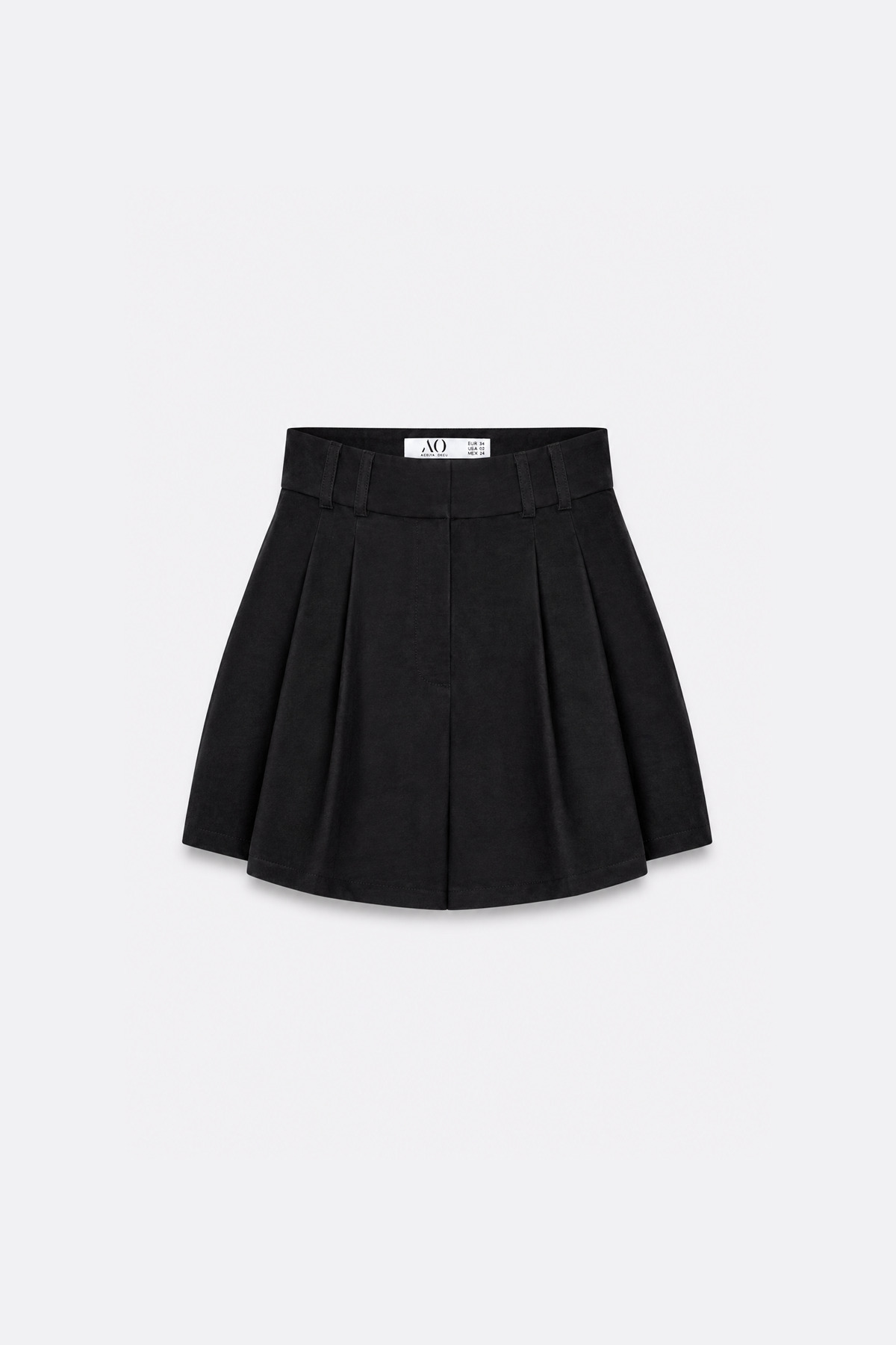 Premium Rovena Double Pleat Detailed Mini Woven Shorts