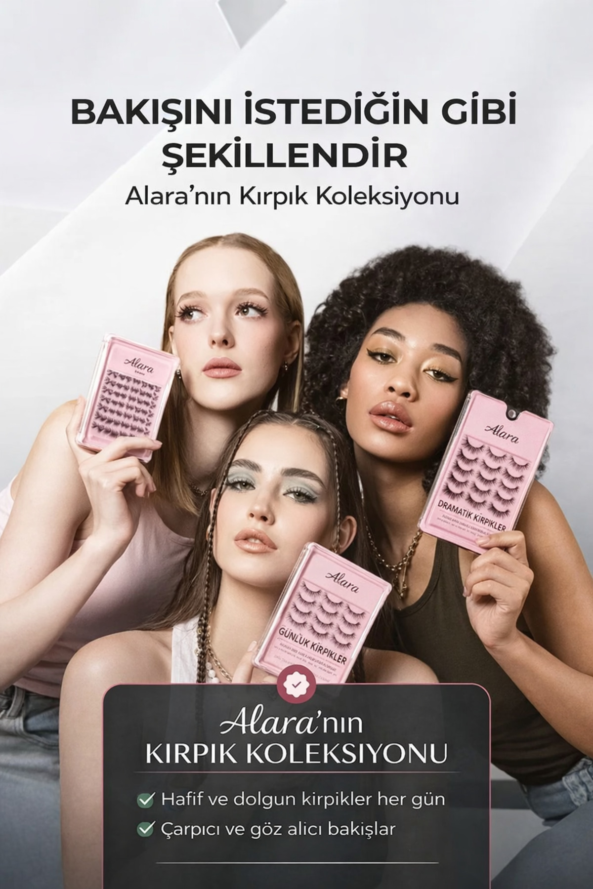 Glam Look Effect Fox Eye Takma Kirpik – Çarpıcı Bakış & Profesyonel Glam Etkisi/Alara'nın El Yapımı Gercek Kıl Kirpik Serisi — ALR-GLAMLOOKSERI01 — تصویر 6 از 6