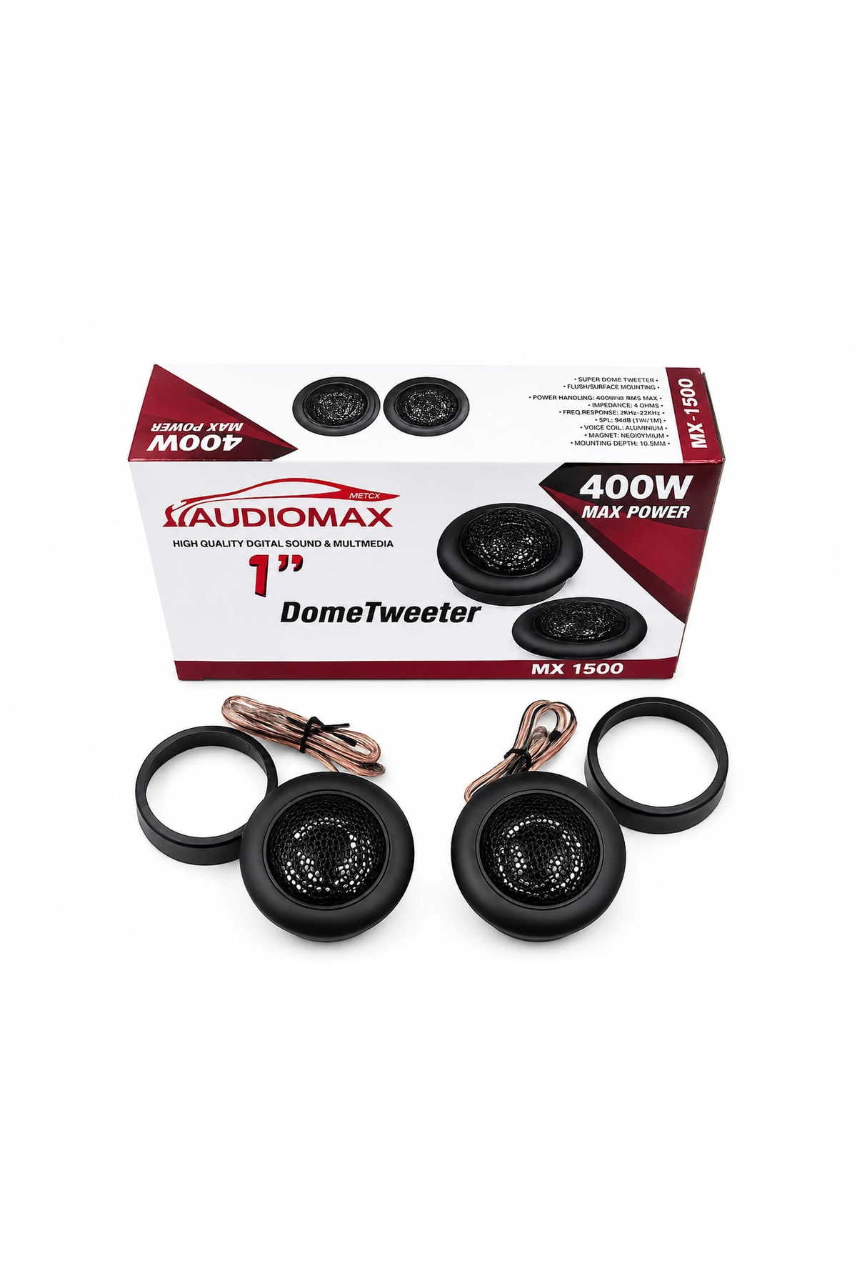 Audiomax Tweeter 5cm - 400w Tiz - 5cm Kapı ve Direk Tweeter