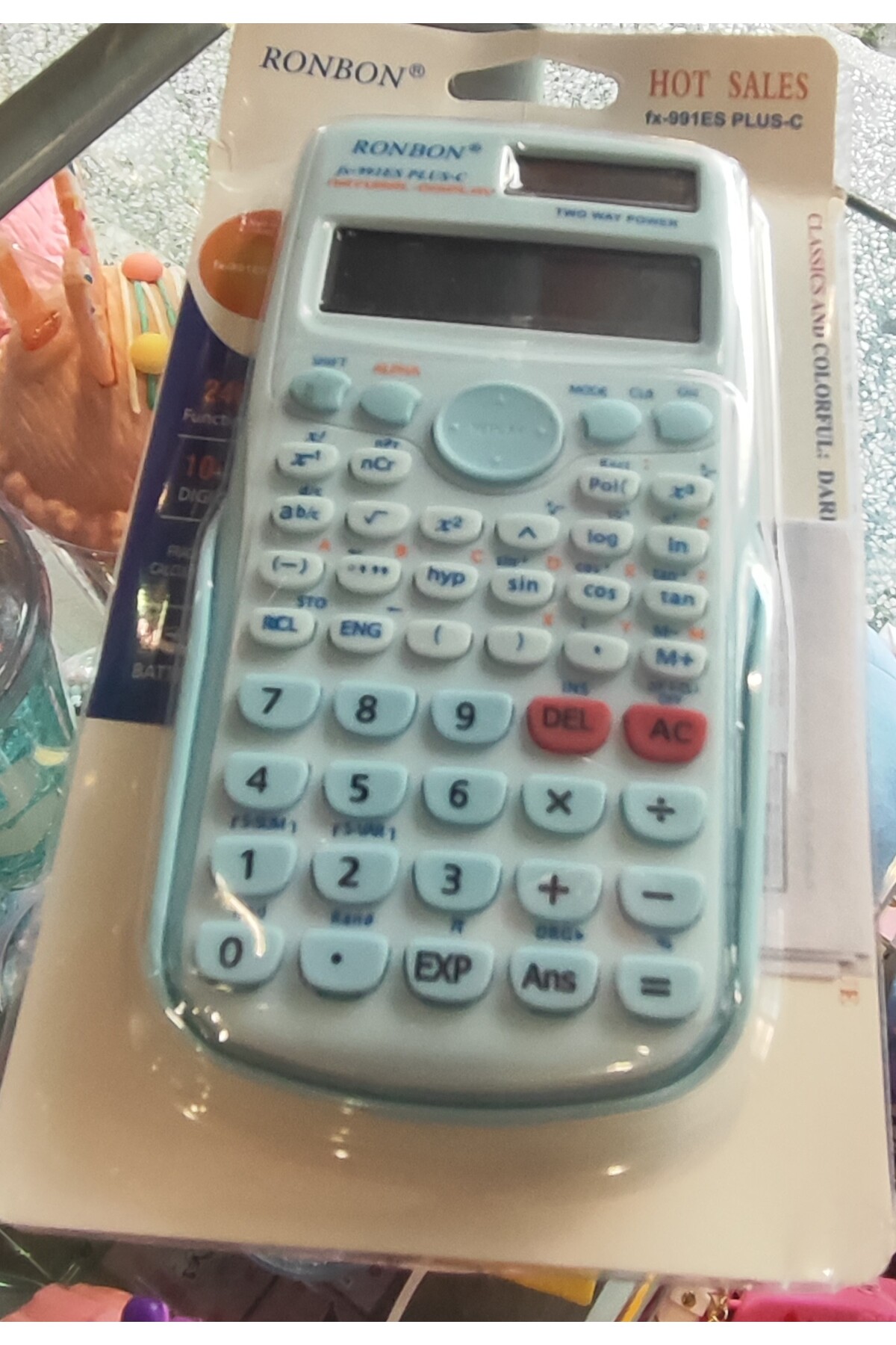ada çanta kırtasiye Renkli fonksiyonlu hesap makinesi Mavi TH1129872