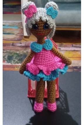 Şah Marine Amigurumi siyahi oyuncak bebek