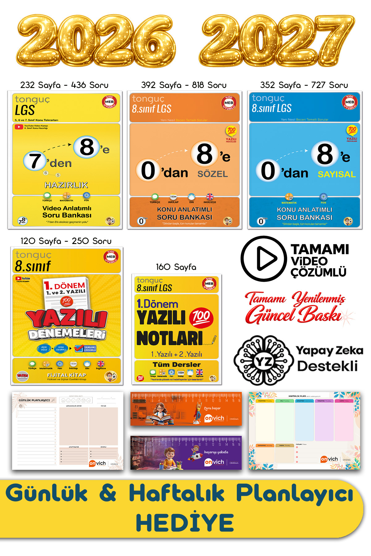 d*7様 東088 万年筆 15本 まとめ売り Tonguç Yayınları 8. Sınıf 7 den 8 e Hazırlık Seti 0 dan 8 e - 1