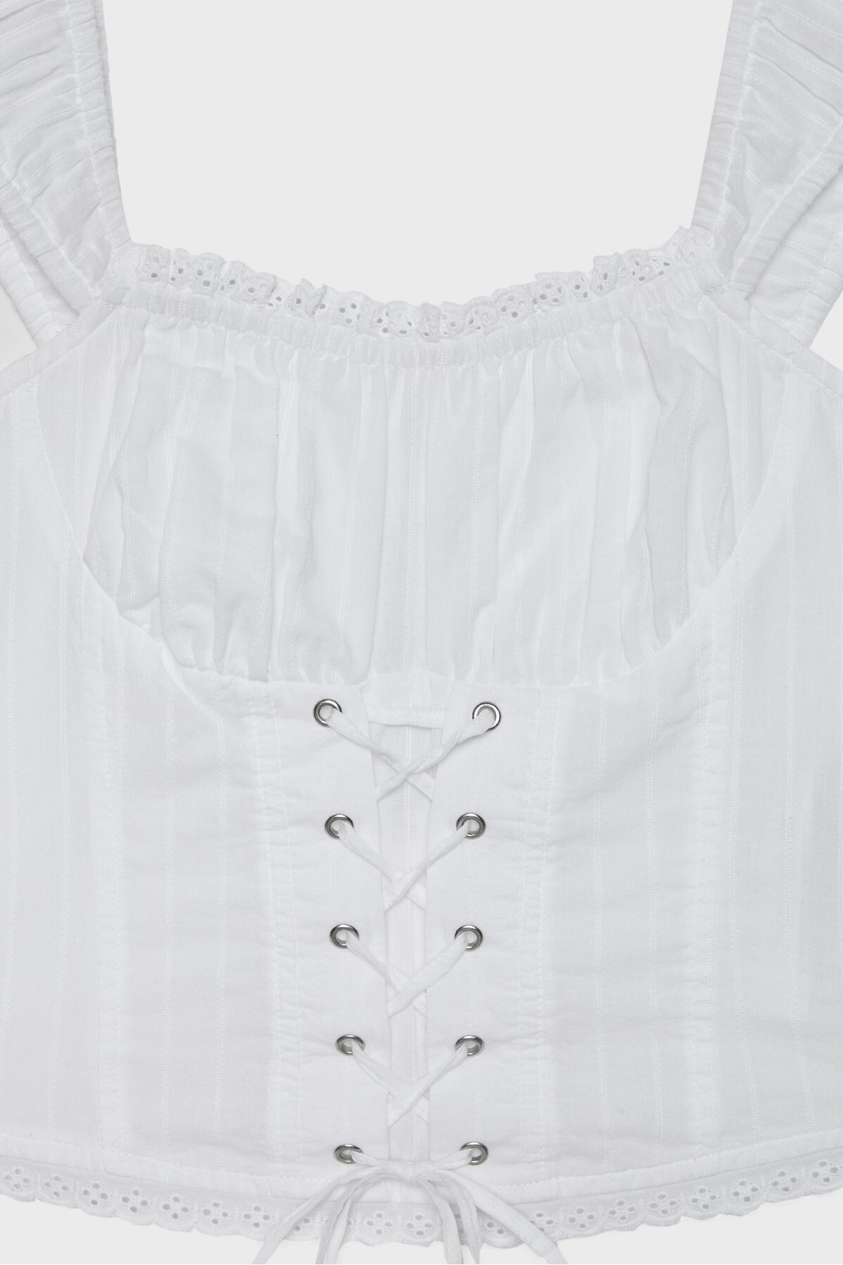 Stradivarius  Korseli bağcıklı top - Görsel 8