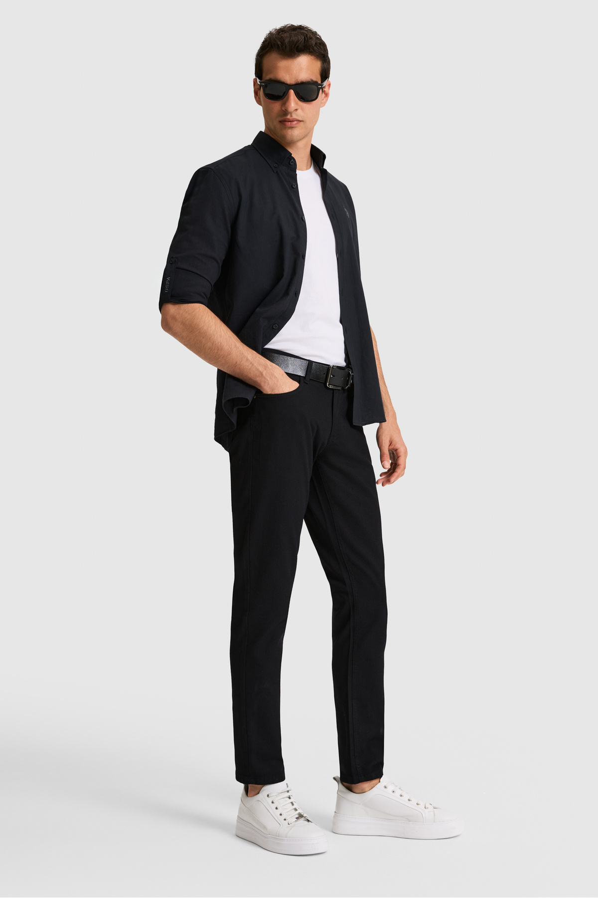 U.S. Polo Assn. Erkek Siyah Kanvas Pantolon 50326183-VR046