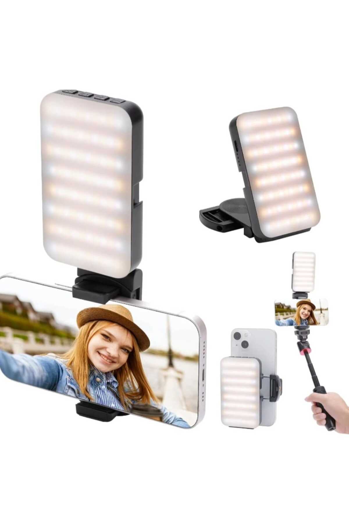 17 Color 115 Led Selfie Light 2000 mAh Portable Phone and Camera Compatible Vlog TikTok YouTube Video Light