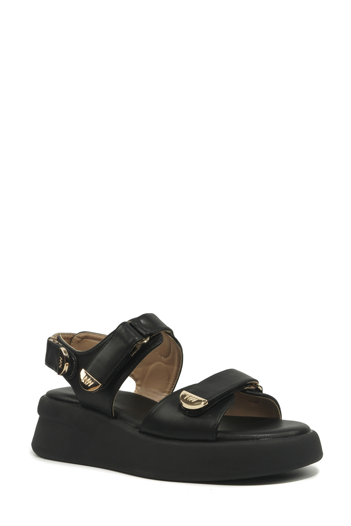 マロン Nine West HERNAN Siyah Kadın Kalın Taban Sandalet - Fiyatı, Yorumları