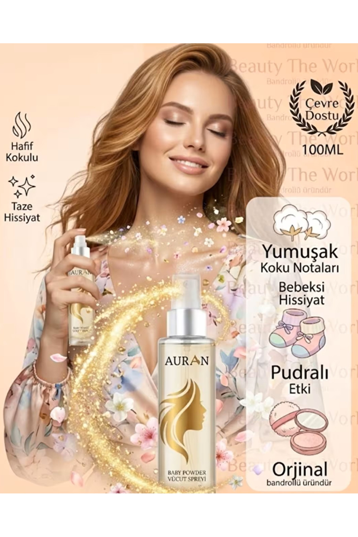 BEAUTY THE WORLD Baby Powder Kalıcı Saç Spreyi 100ml Exclusive Edition — EESDTWEFG