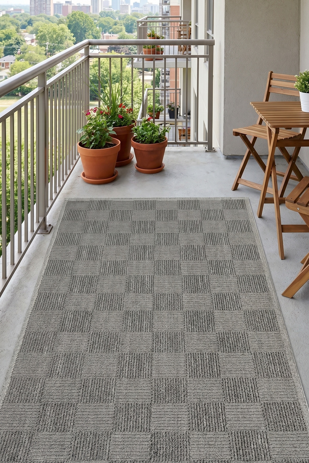 Corridor Anthracite Runner 80x150 cm | 100% Cotton, Washable,Kitchen,Bathroom,Bedroom