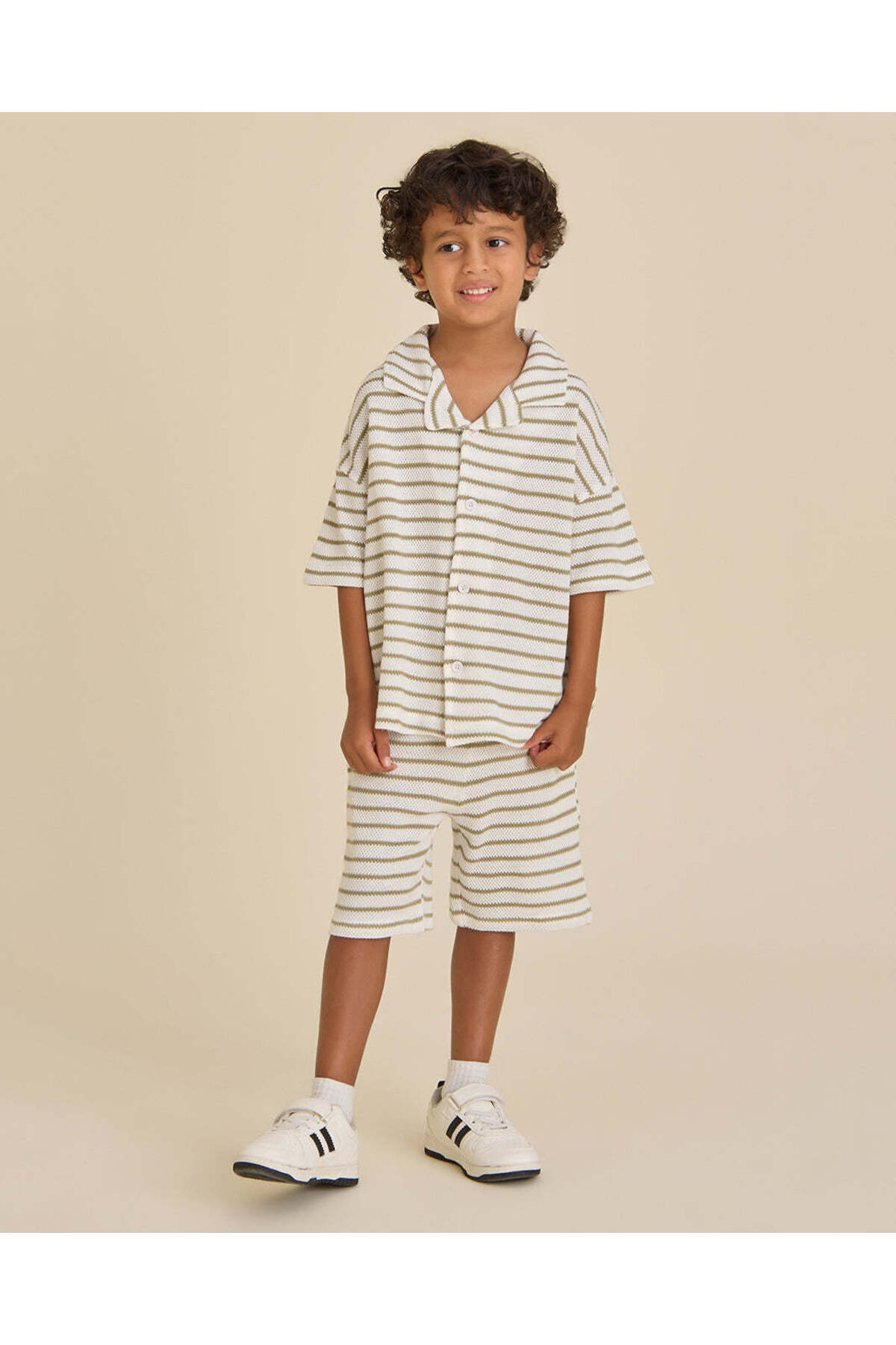 REDTAG Boys White Shirt And Shorts Set
