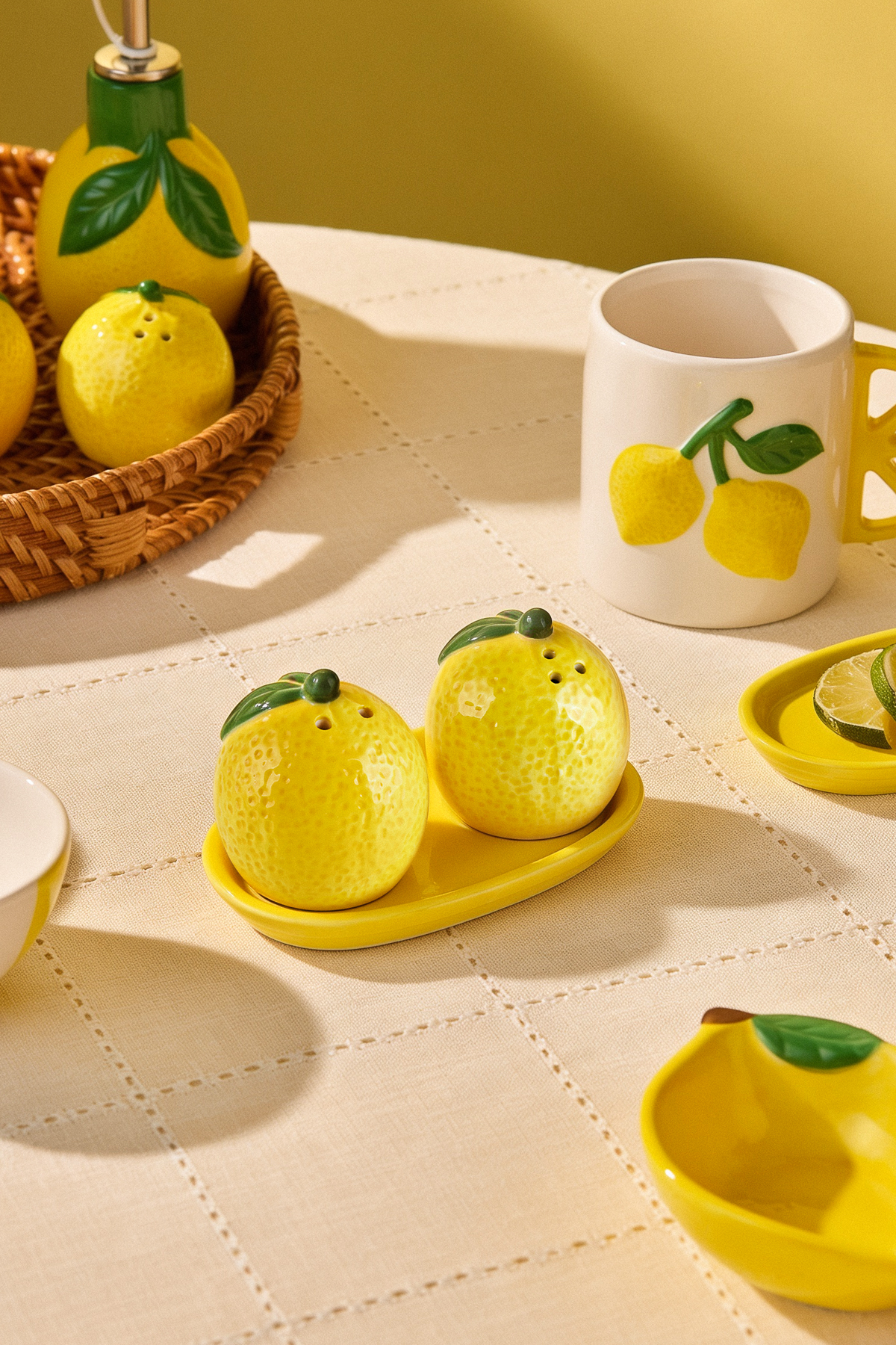 Karaca Lemon Limon Desenli Tuzluk Biberlik 6,5 cm - Fiyatı, Yorumları