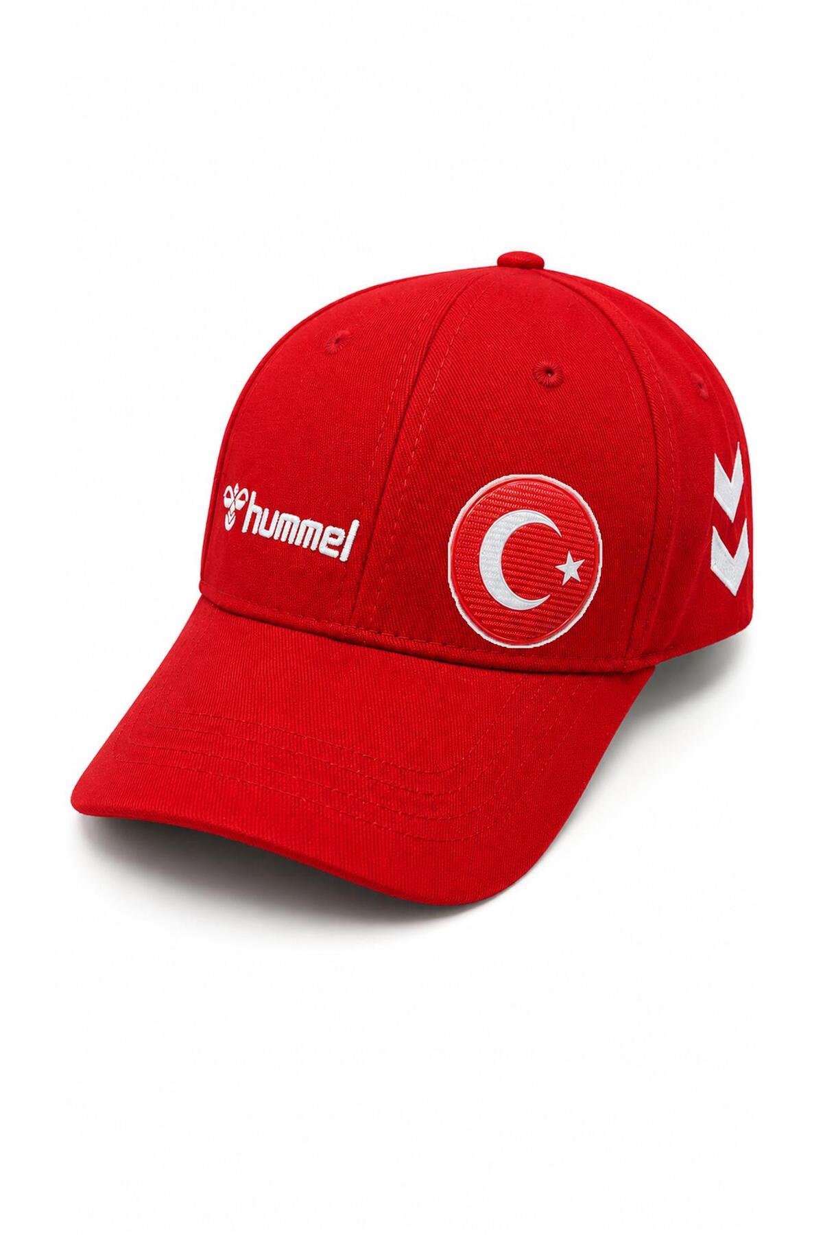 کلاه کپ تیم ملی جوی قرمز هامل کلاه لبه دار hummel