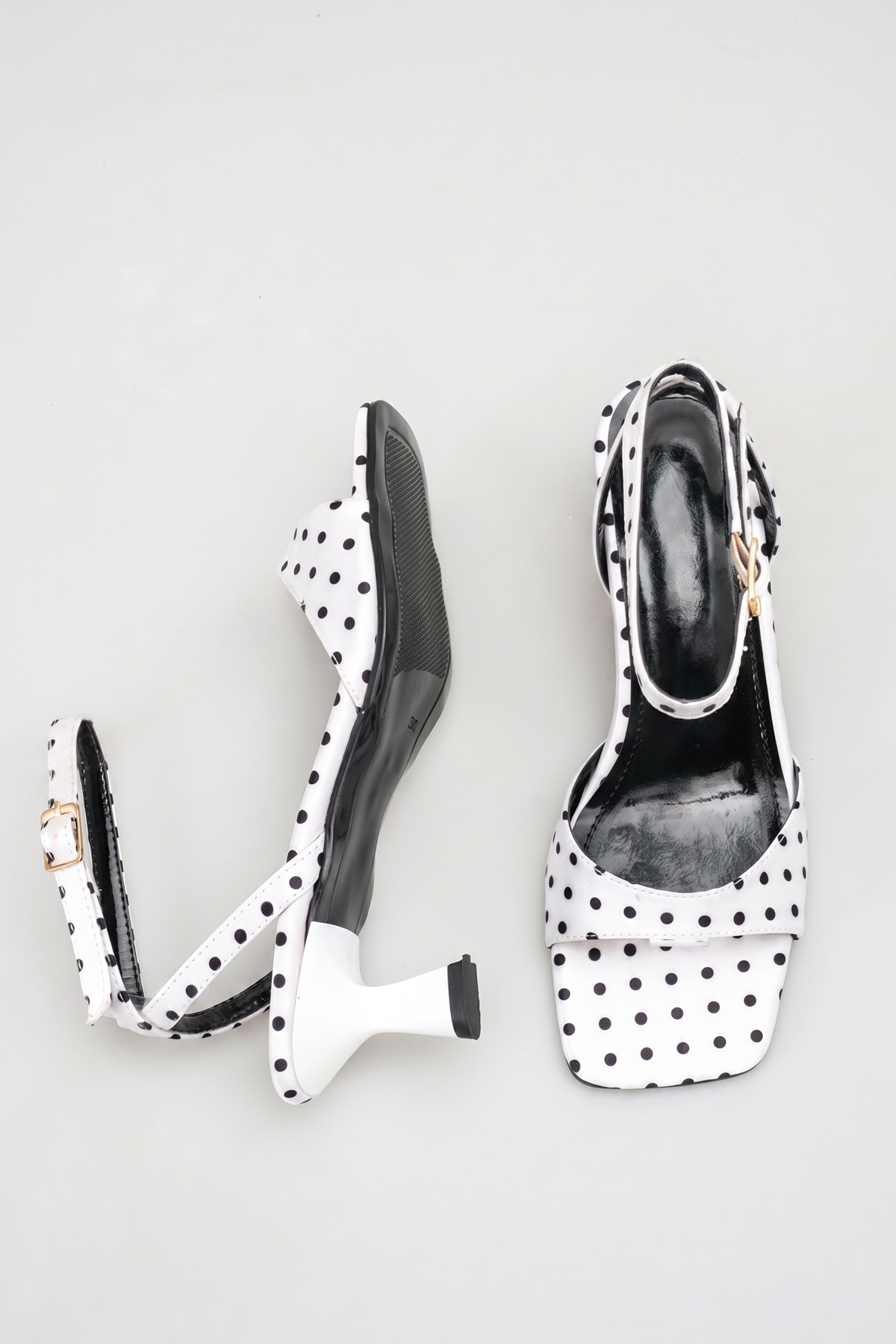 Women's Thin Heel Sandals Polka Dot Minimal Evening Shoes